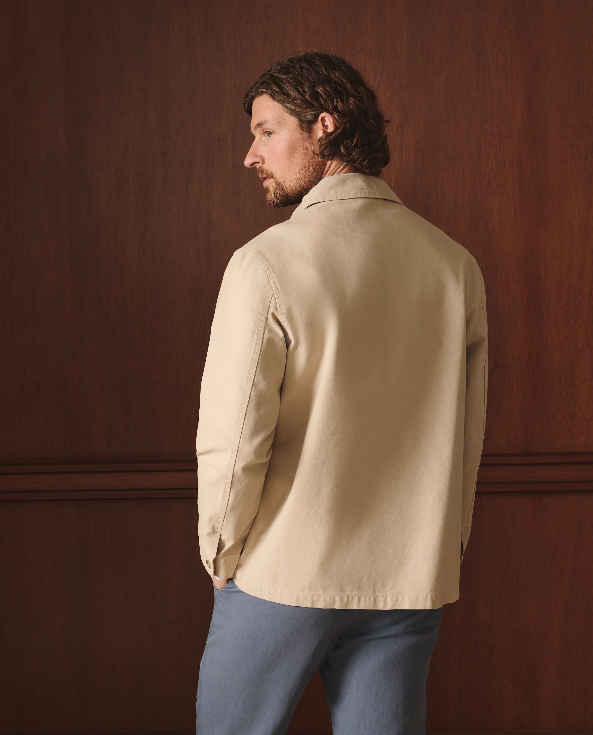 Casaco de homem Taupe-4