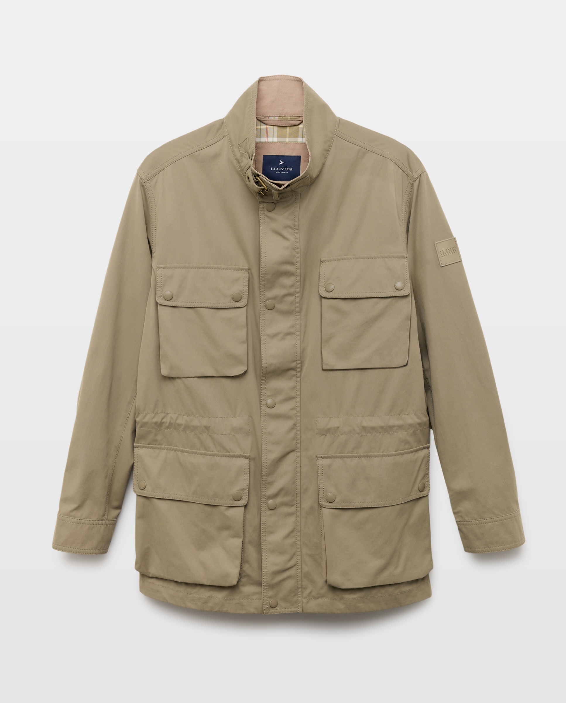 Chaqueta de hombre multibolsillos Verde claro Lloyd's Verde claro-4
