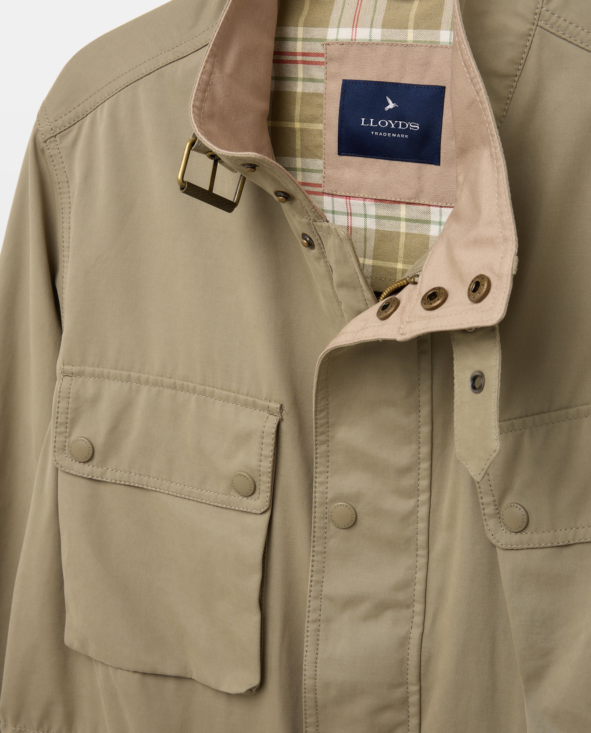 Chaqueta de hombre multibolsillos Verde claro Lloyd's Verde claro-5