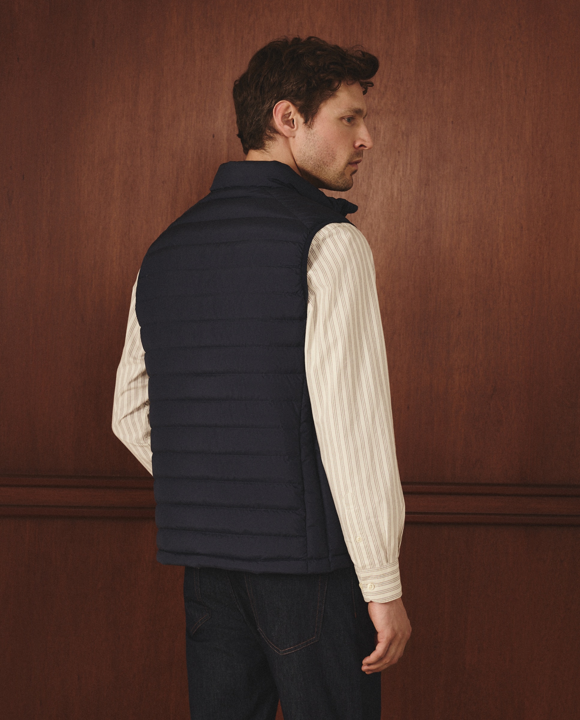 CHALECO DE HOMBRE ACOLCHADO PLUMA NATURAL - Lloyd's - Verde Azul marino-3