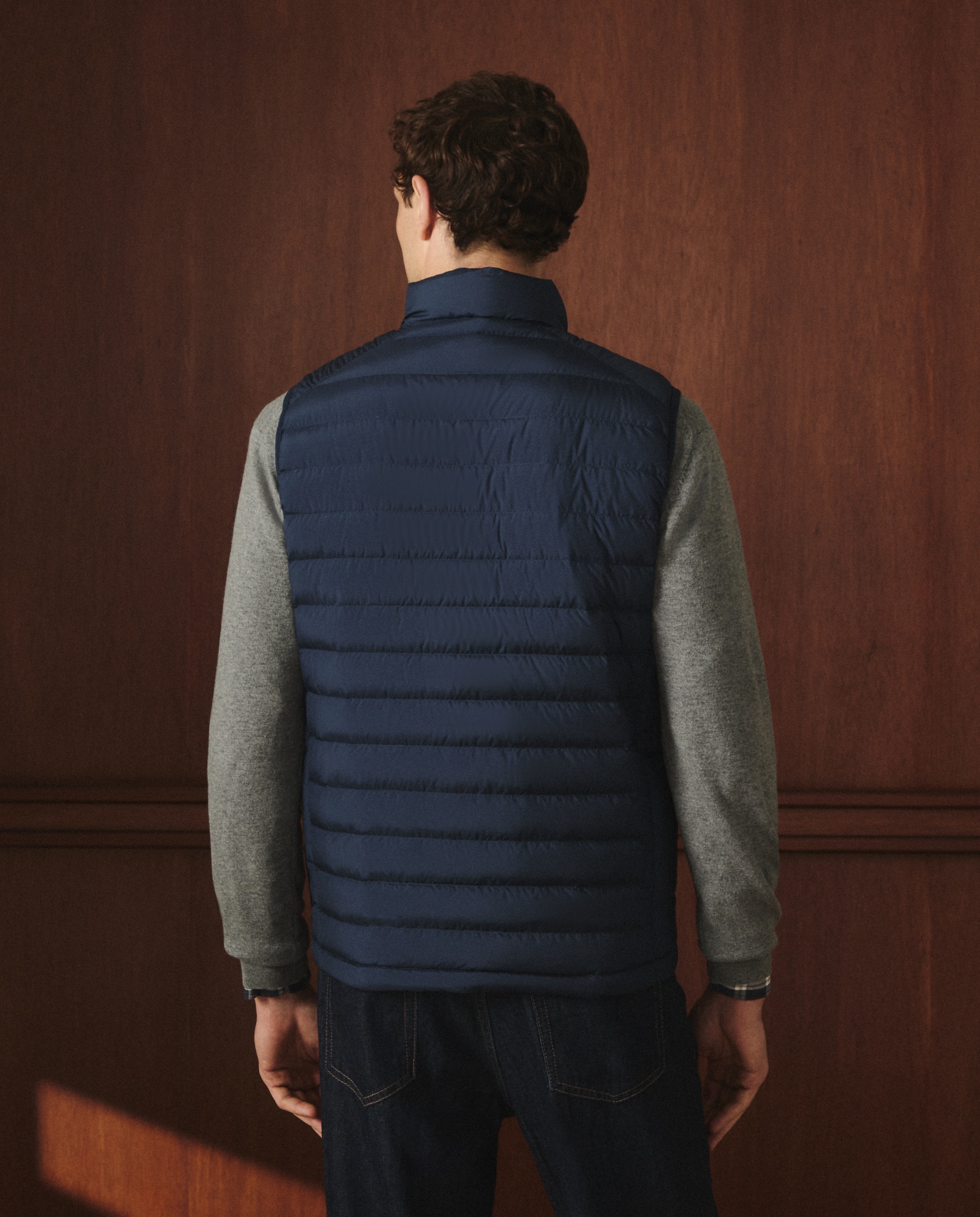 CHALECO DE HOMBRE ACOLCHADO PLUMA NATURAL - Lloyd's - Verde Azul marino-4