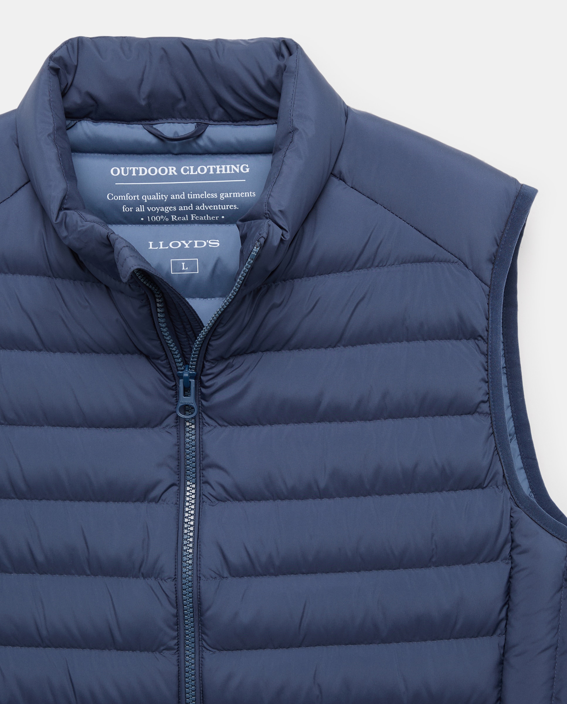 CHALECO DE HOMBRE ACOLCHADO PLUMA NATURAL - Lloyd's - Verde Azul marino-6