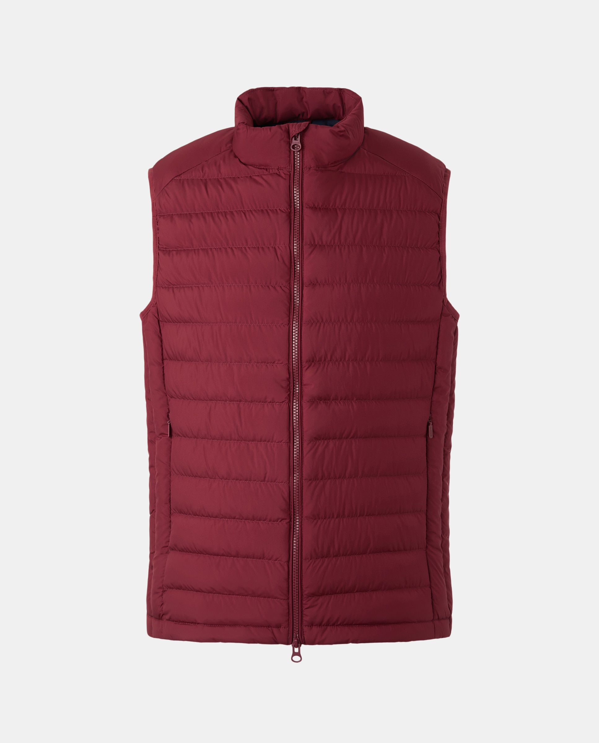 Colete Acolchoado com Penas Naturais Bordeaux-4