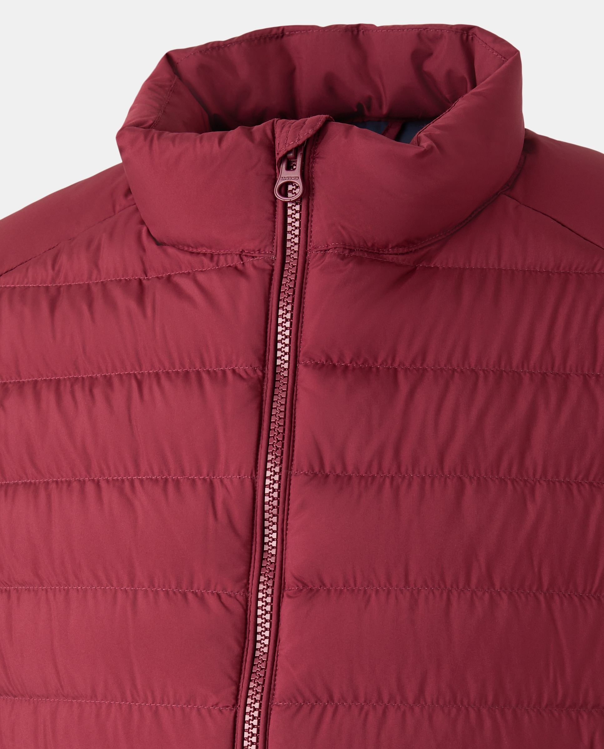 Colete Acolchoado com Penas Naturais Bordeaux-5