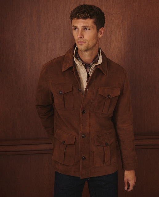 Imagen 0 de Chaqueta de hombre de ante.