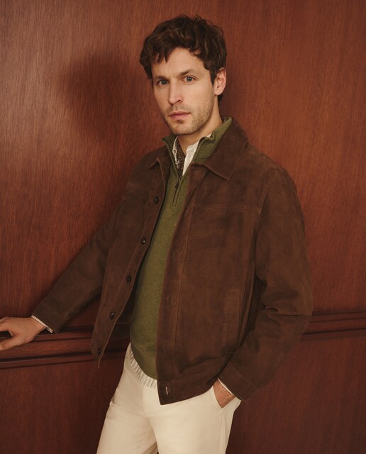 Chaqueta de hombre de ante