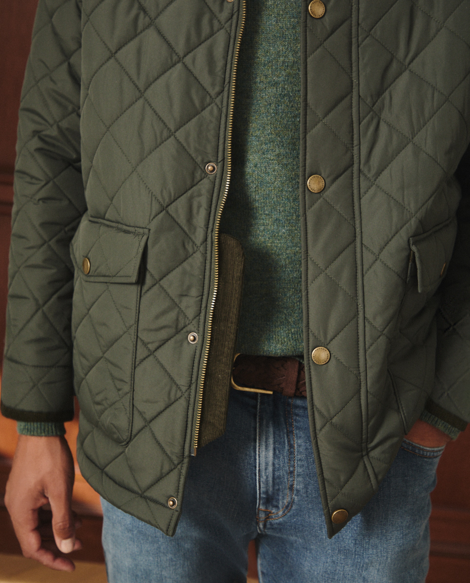 Casaco Acolchoado Tipo Husky Verde-escuro-4