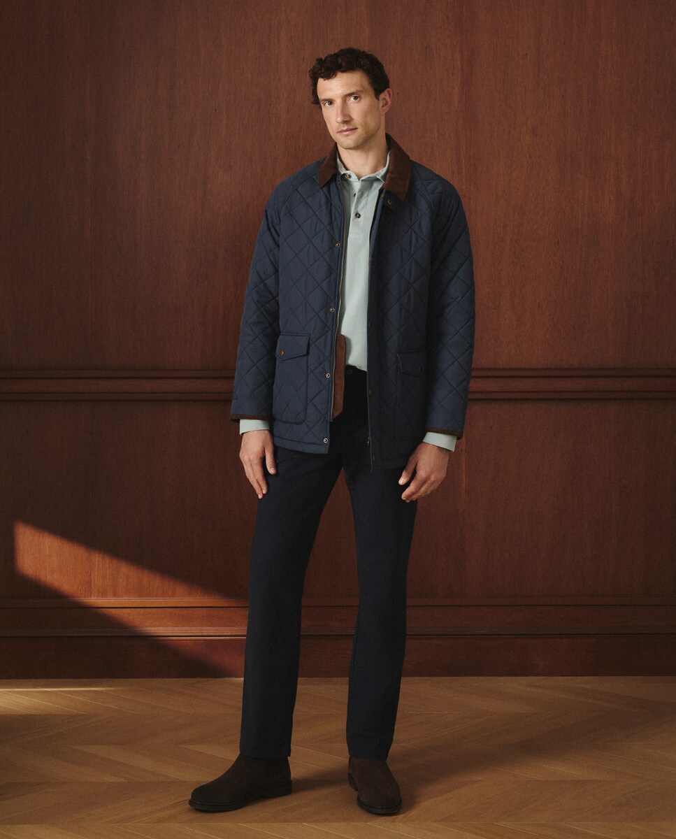 Casaco Acolchoado Tipo Husky Azul-marinho-2