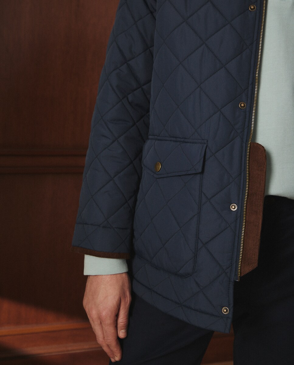 Casaco Acolchoado Tipo Husky Azul-marinho-3