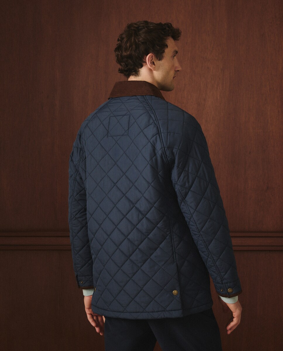 Casaco Acolchoado Tipo Husky Azul-marinho-4