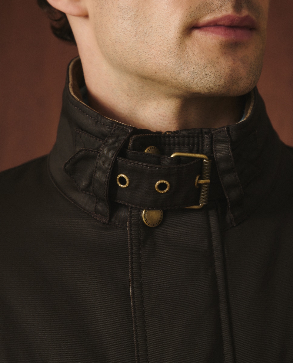 Parka Encerada Multibolsos Castanho-escuro-3