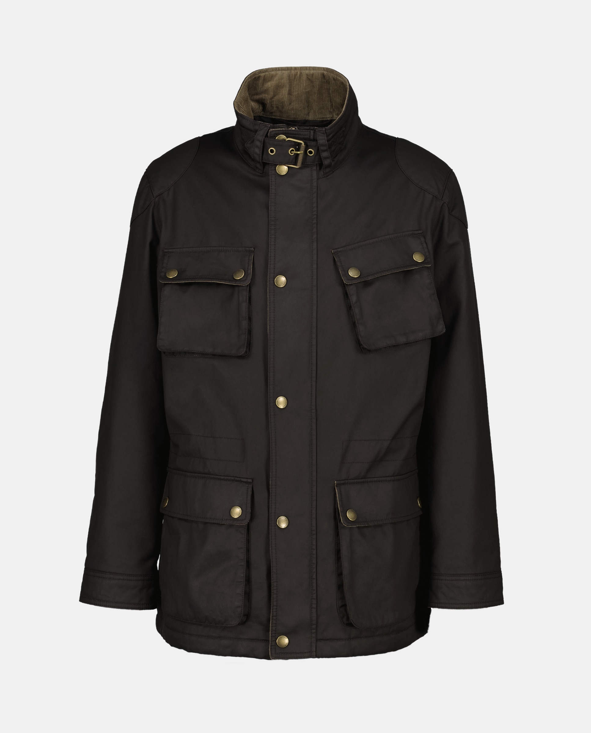 Parka Encerada Multibolsos Castanho-escuro-6