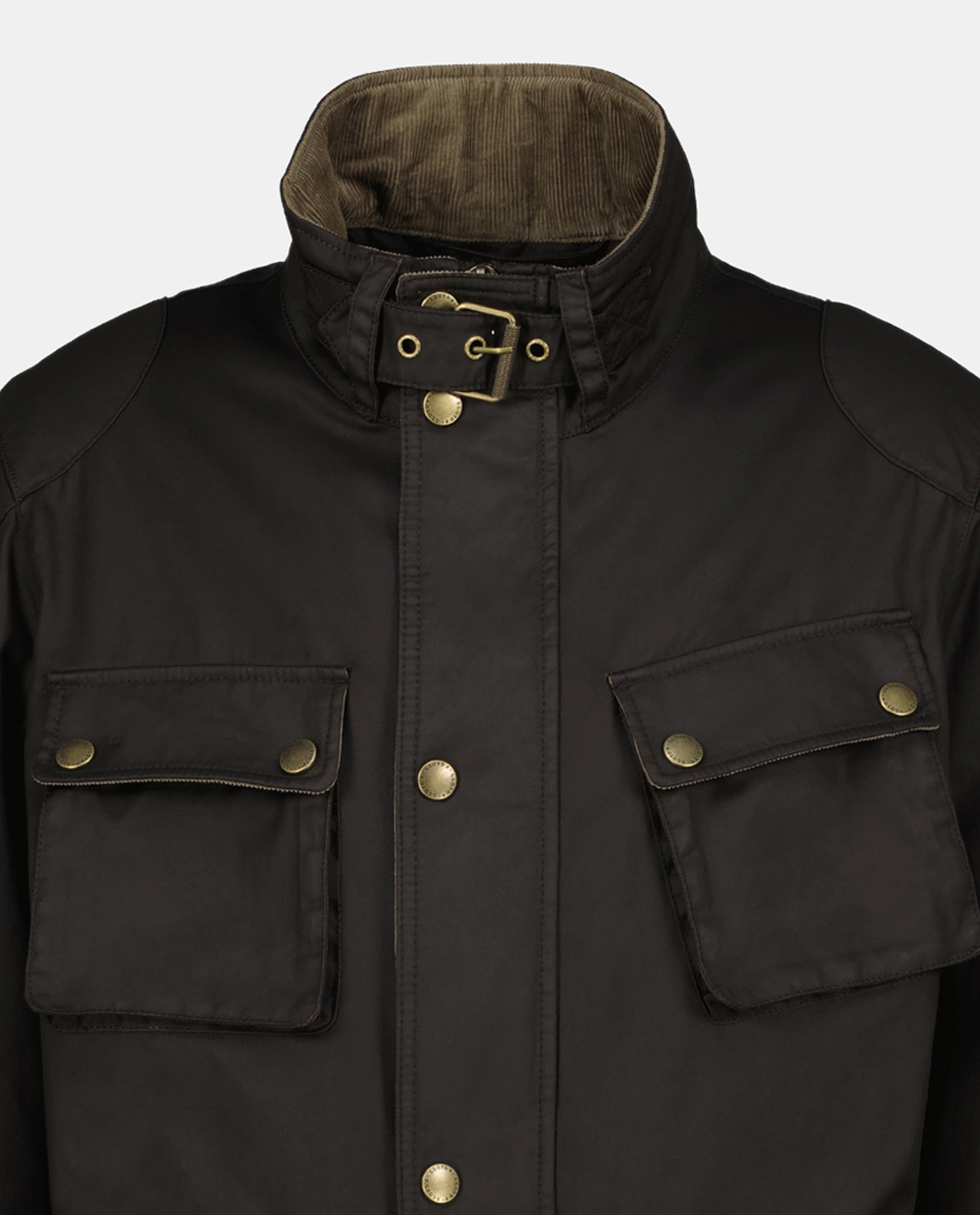 Parka Encerada Multibolsos Castanho-escuro-7