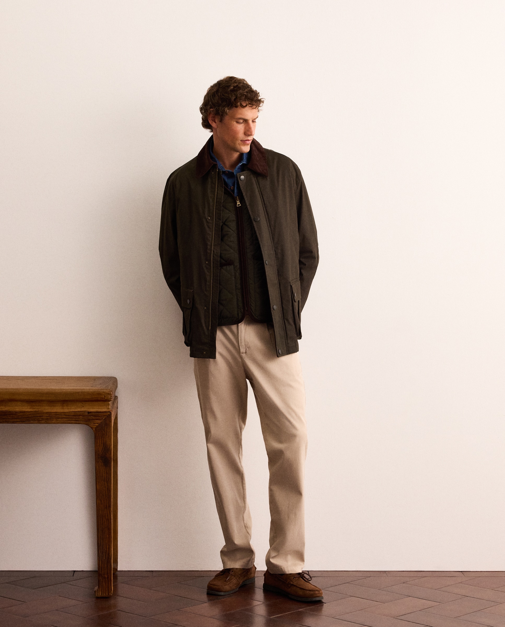 Chaquetón multibolsillos con chaleco interior desmontable de algodón encerado hombre - Lloyd's - Verde oscuro Verde oscuro-2