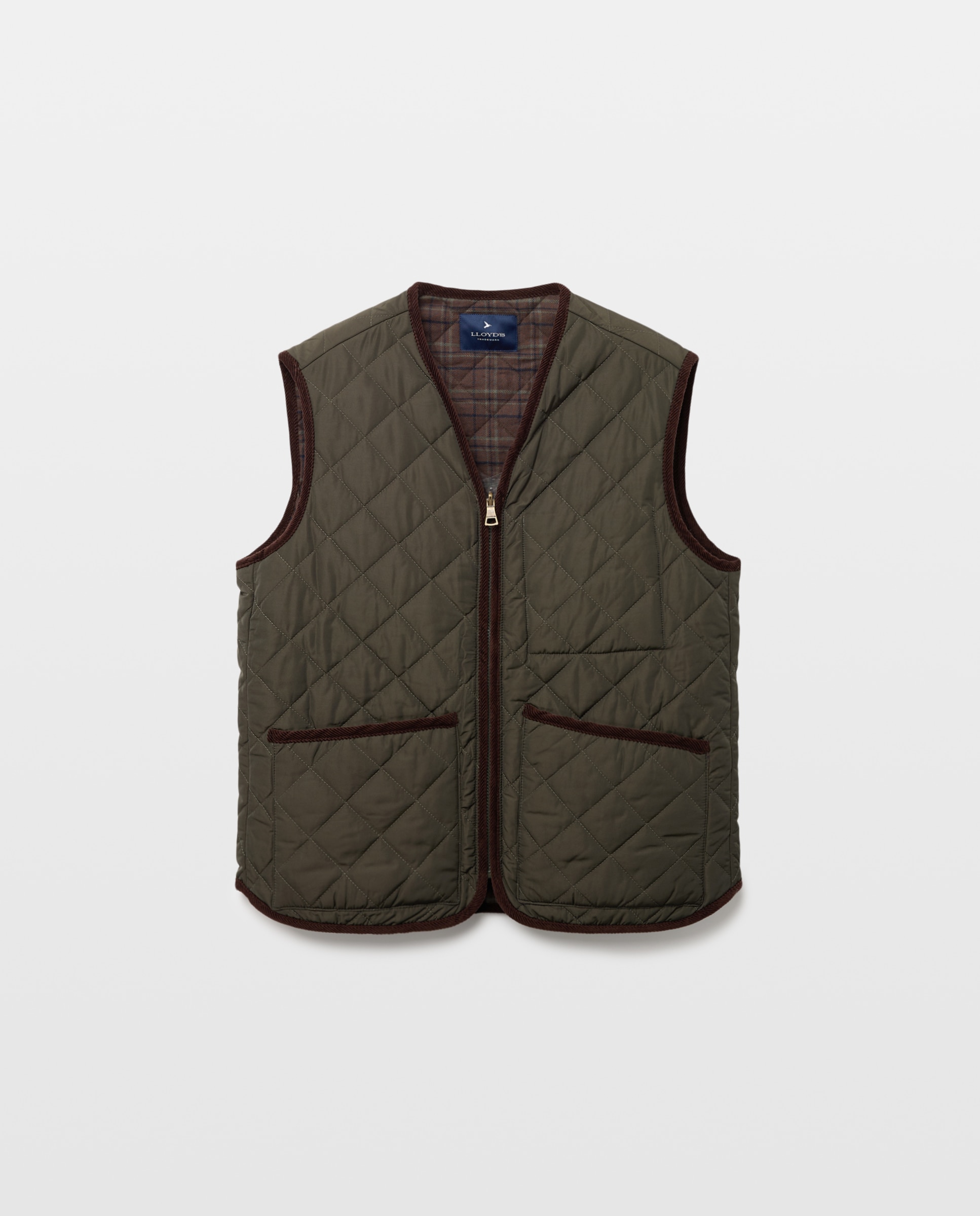 Chaquetón multibolsillos con chaleco interior desmontable de algodón encerado hombre - Lloyd's - Verde oscuro Verde oscuro-4