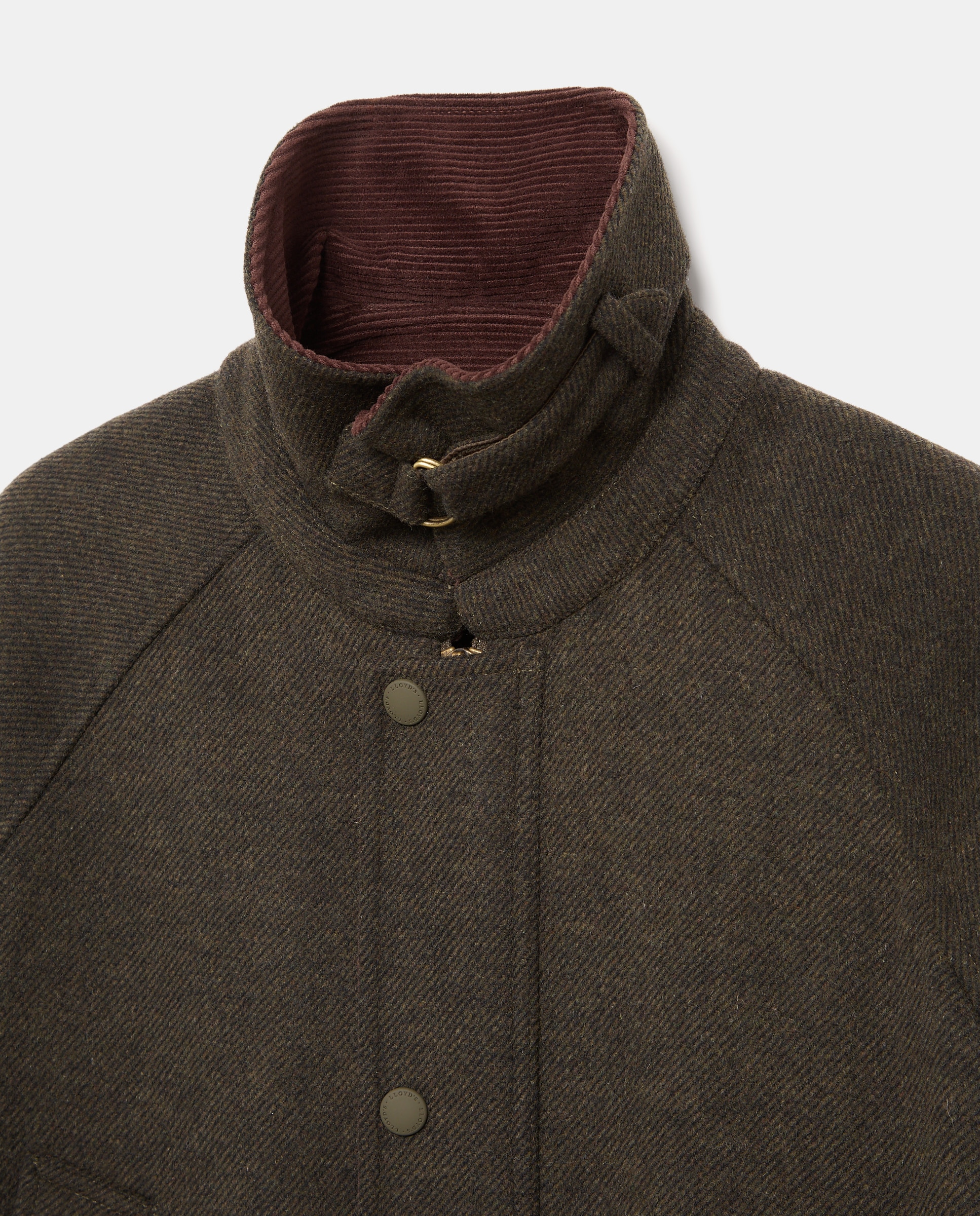Imagen 6 de Chaquetón de paño de lana con cuello de pana hombre - Lloyd's - Verde oscuro Verde oscuro