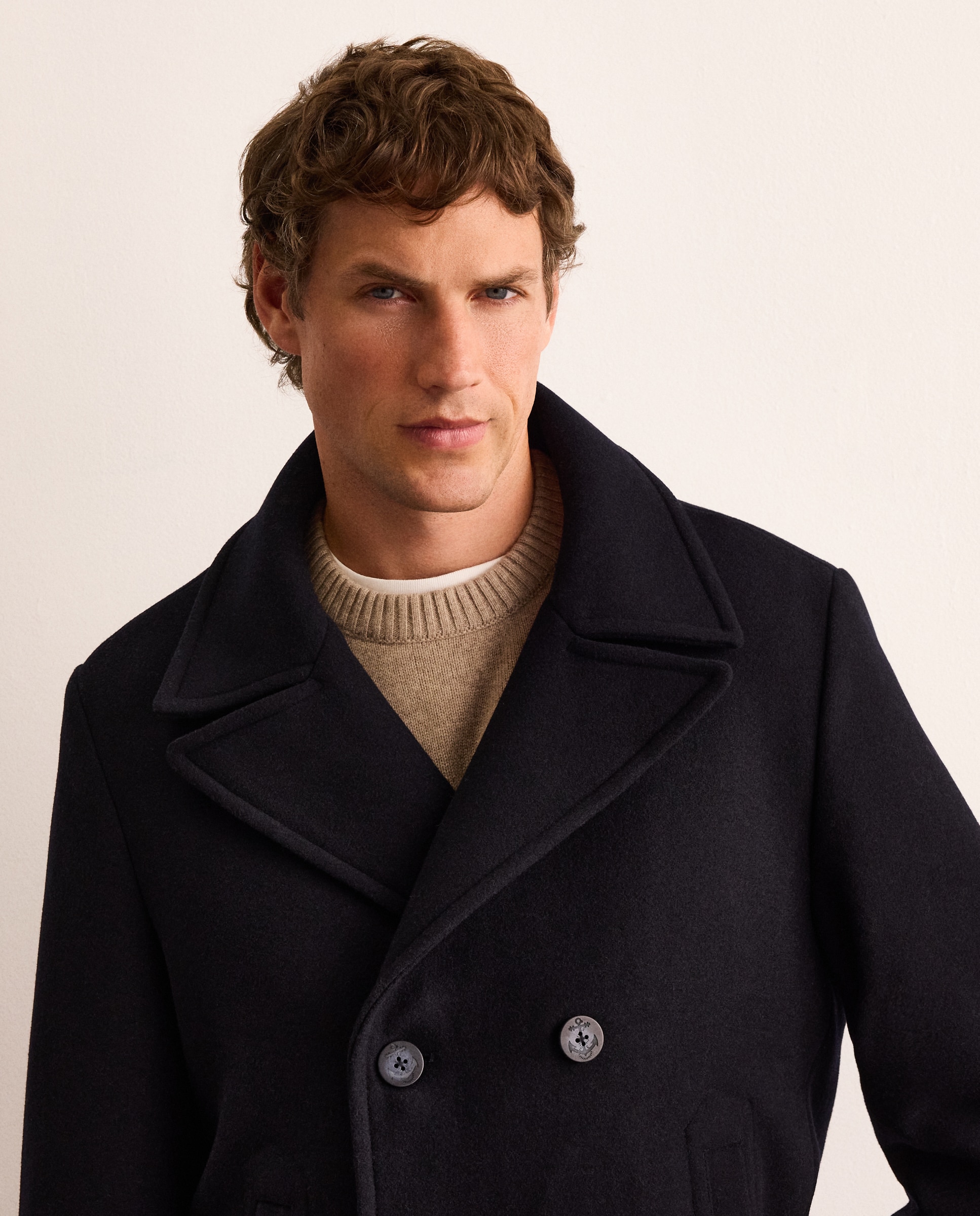 Imagen 3 de Chaquetón marinero de lana mezcla con pecherín desmontable hombre - Lloyd's - Azul marino Azul marino
