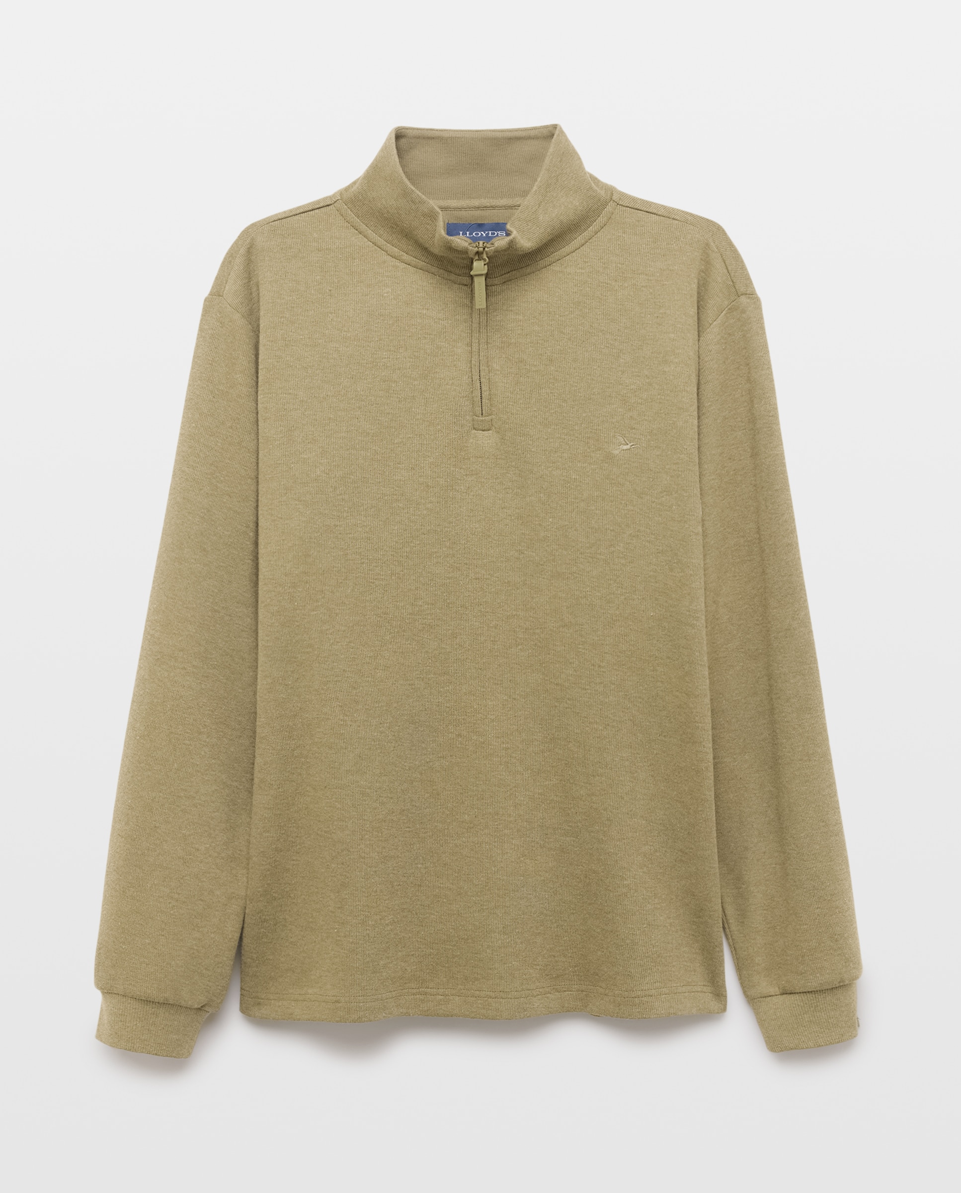 Sweatshirt com Meio Fecho de Correr Verde-4