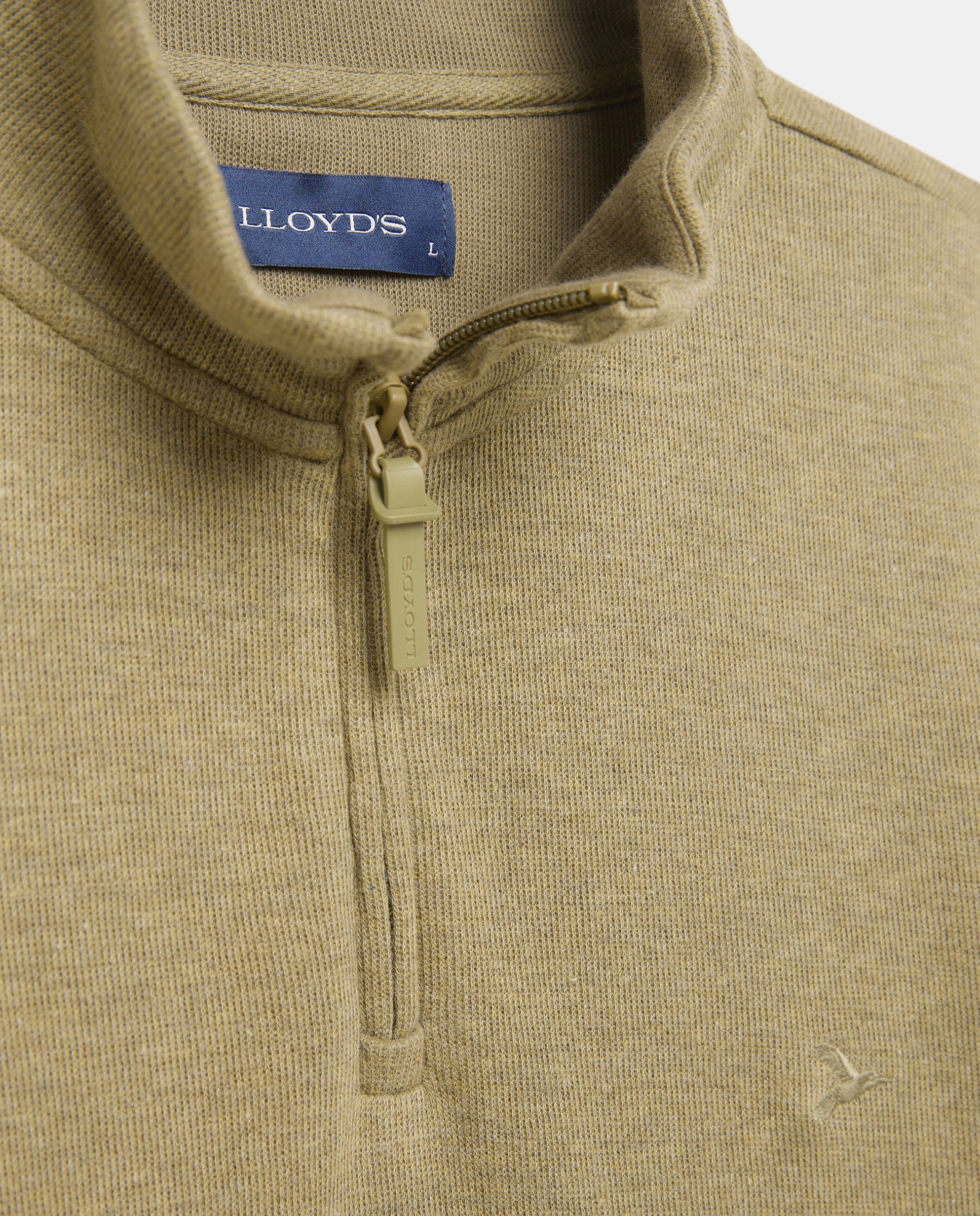 Sweatshirt com Meio Fecho de Correr Verde-5