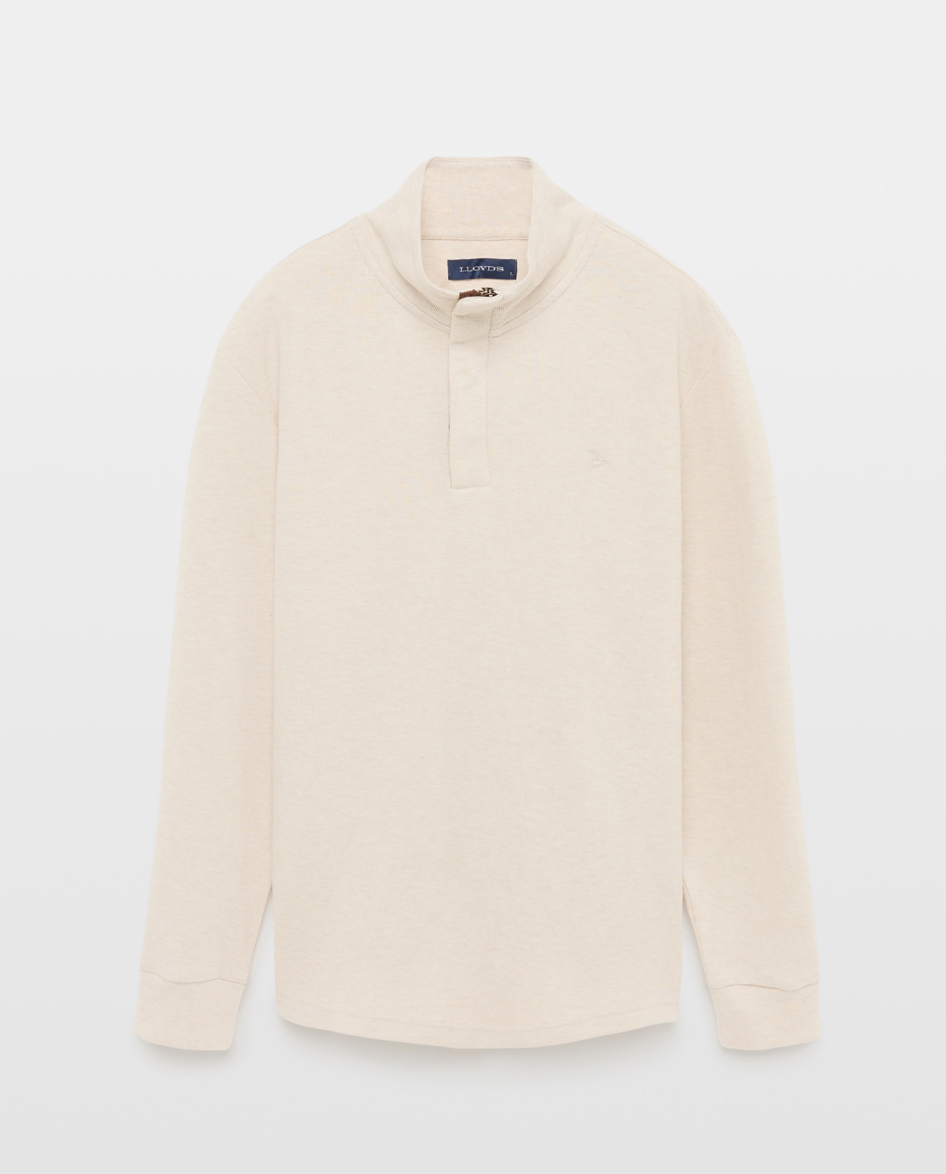 Sudadera de manga larga con botones y coderas de algodón hombre - Lloyd's - Beige Beige-5