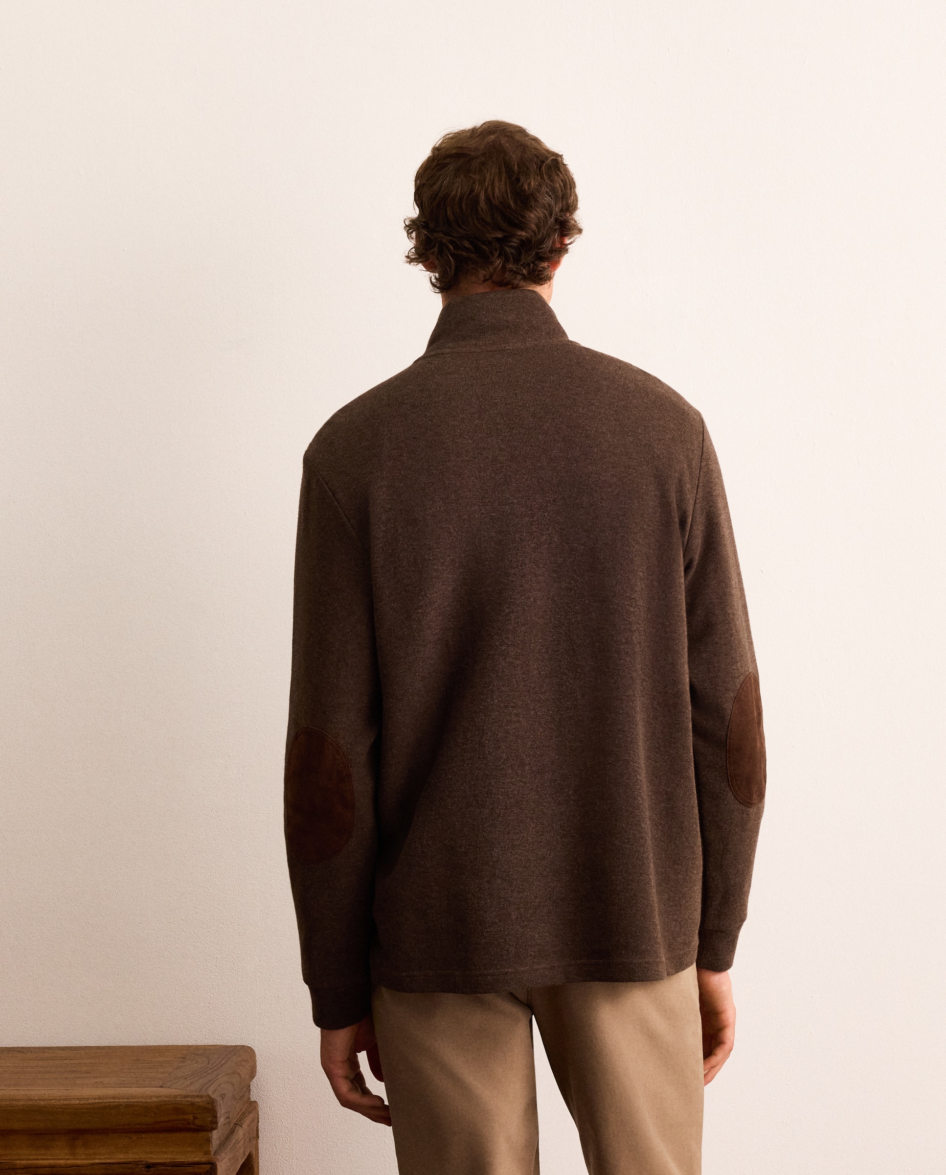 Sudadera de manga larga con botones y coderas de algodón hombre - Lloyd's - Marrón Marrón-4