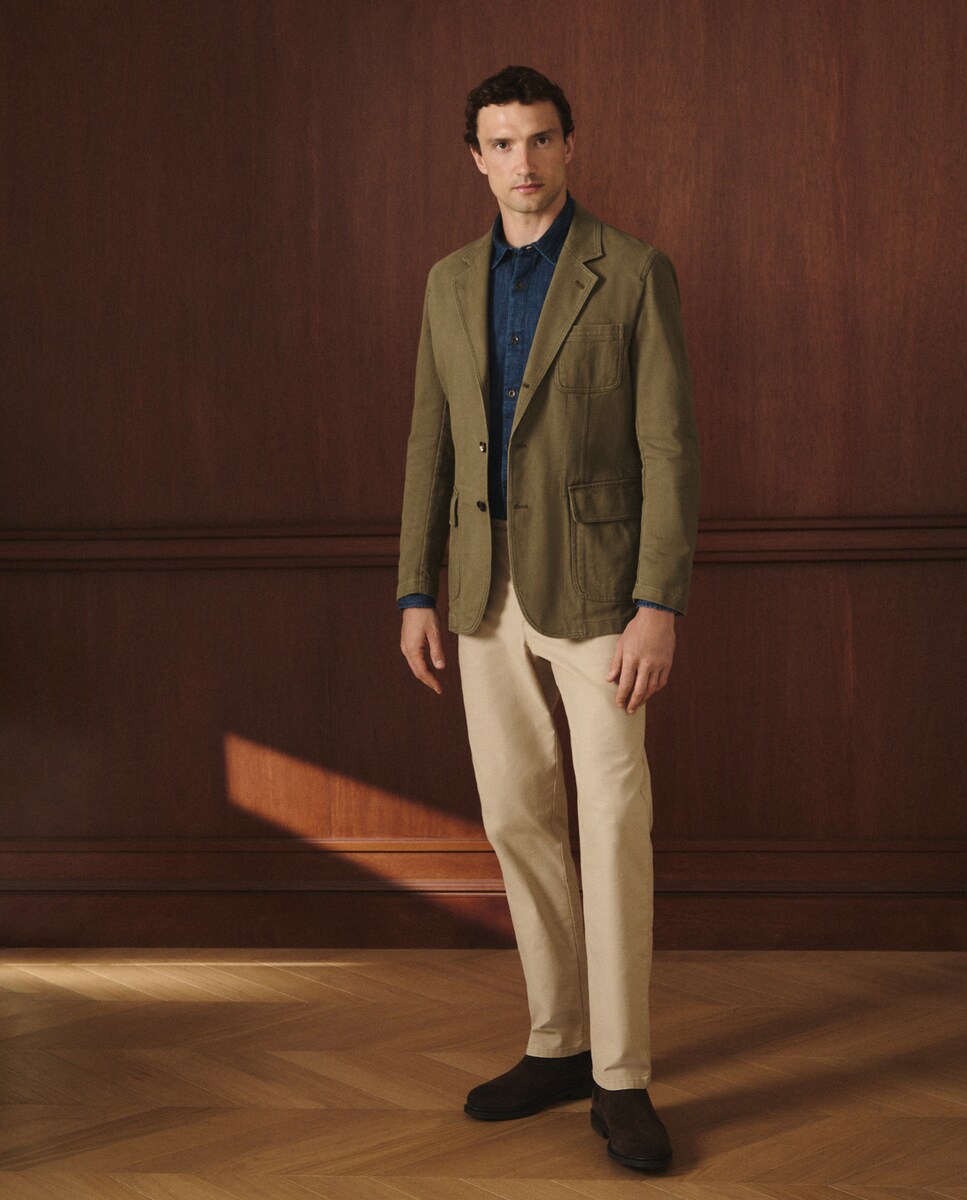 Casaco de Algodão Caqui-2