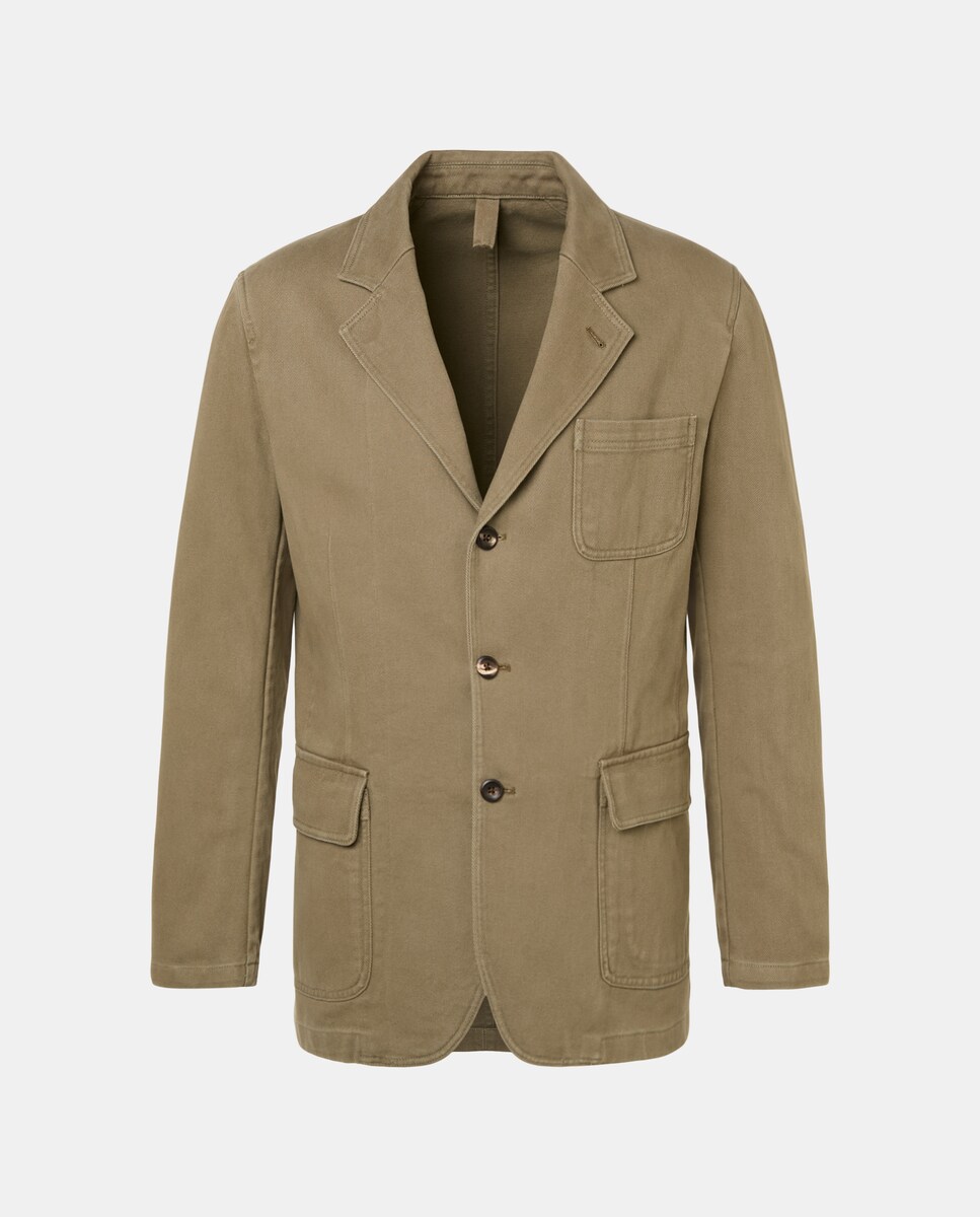 Casaco de Algodão Caqui-5