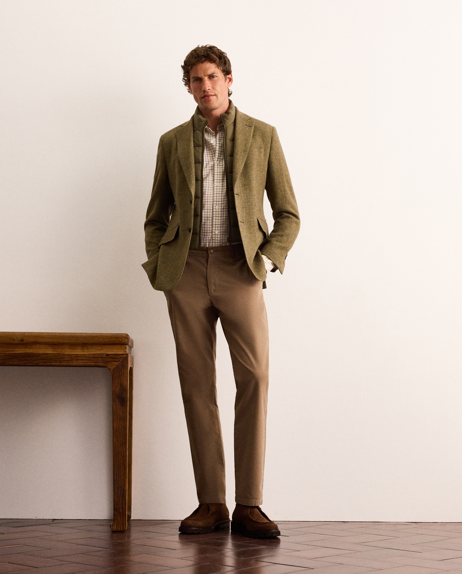 Imagen 2 de Chaqueta de lana con pecherín hombre - Lloyd's - Verde oscuro Verde oscuro