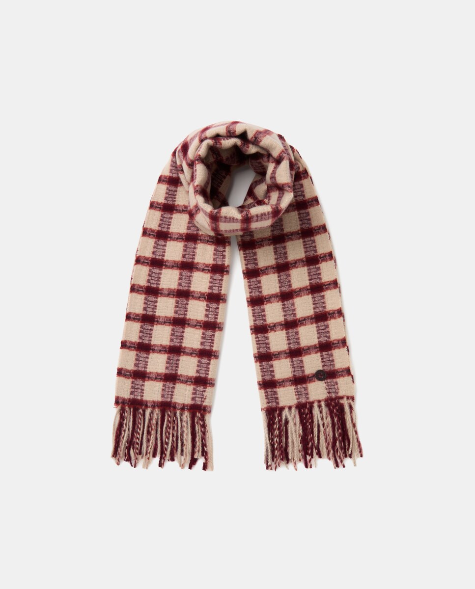 Cachecol aos Quadrados - Multicolor Bordeaux-2