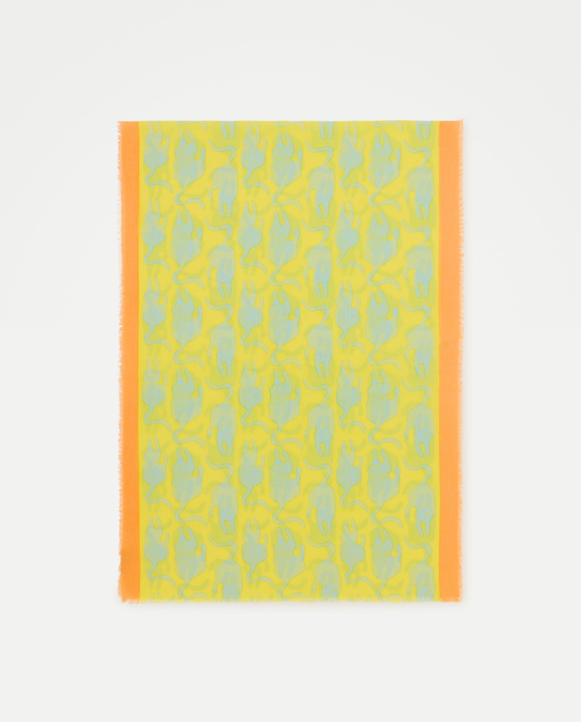 Lenço com Estampado de Macacos 586 Lima-2