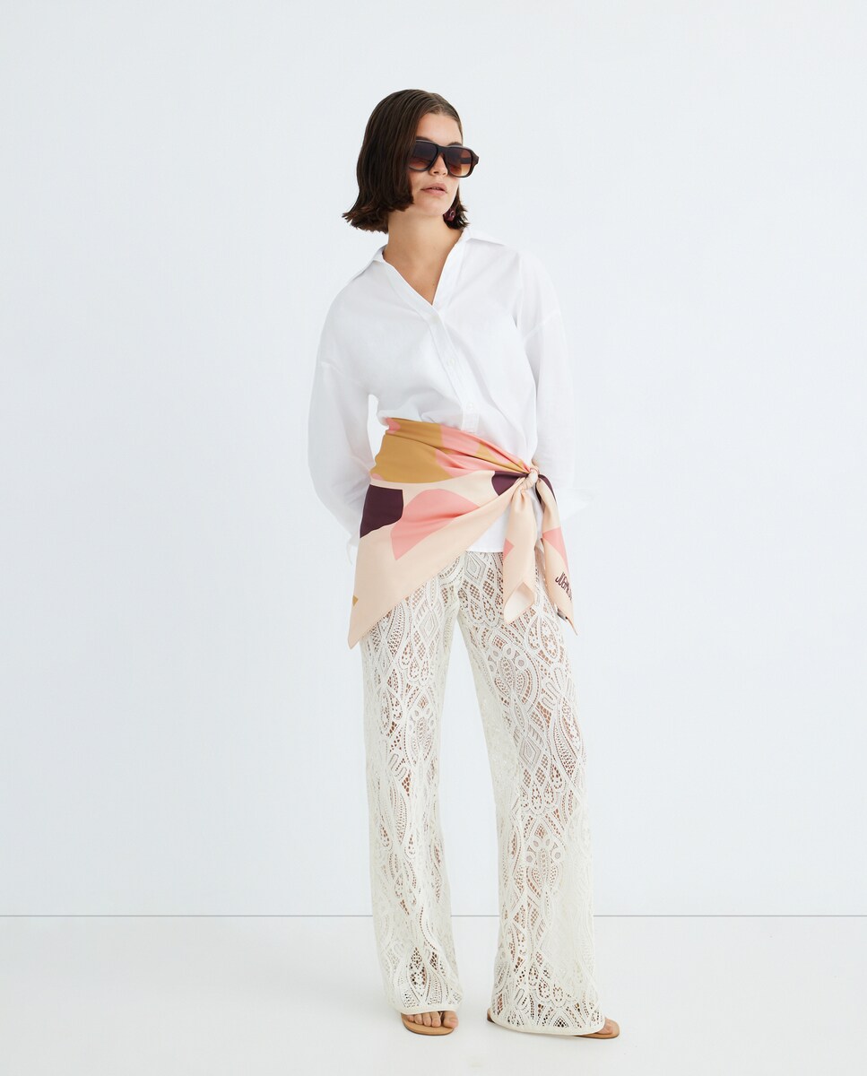 Lenço estampado 200 Rosa-3