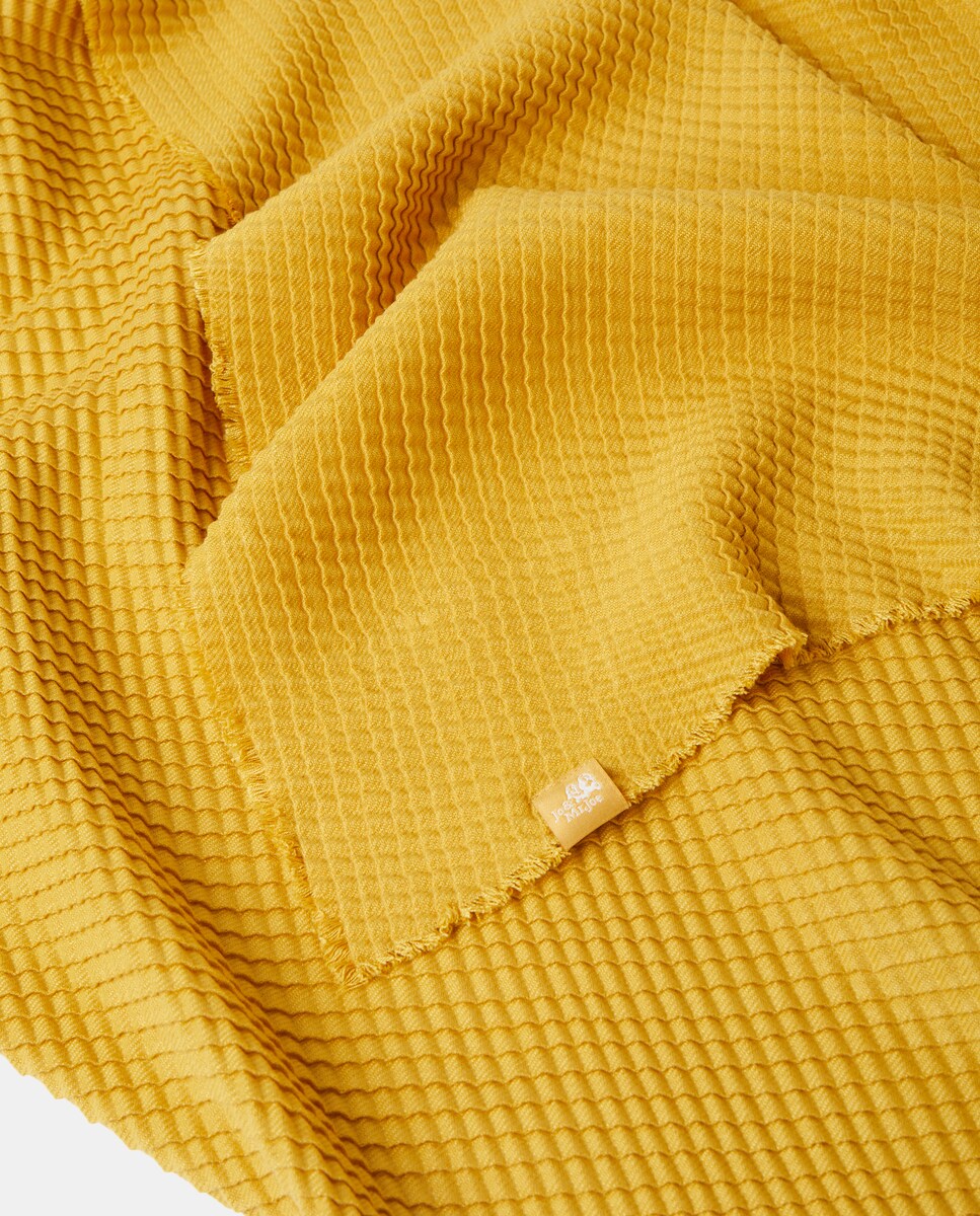 Lenço com Plissados Mostarda-4