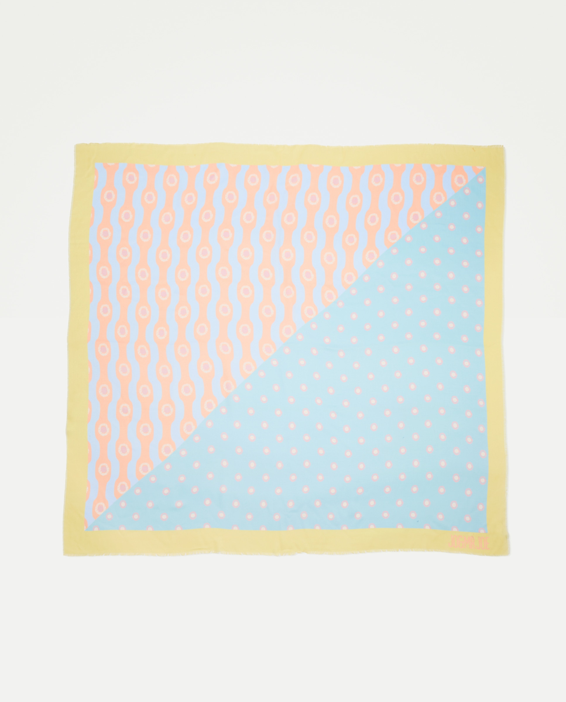 Lenço com Estampado Duplo 582 Verde Água-2