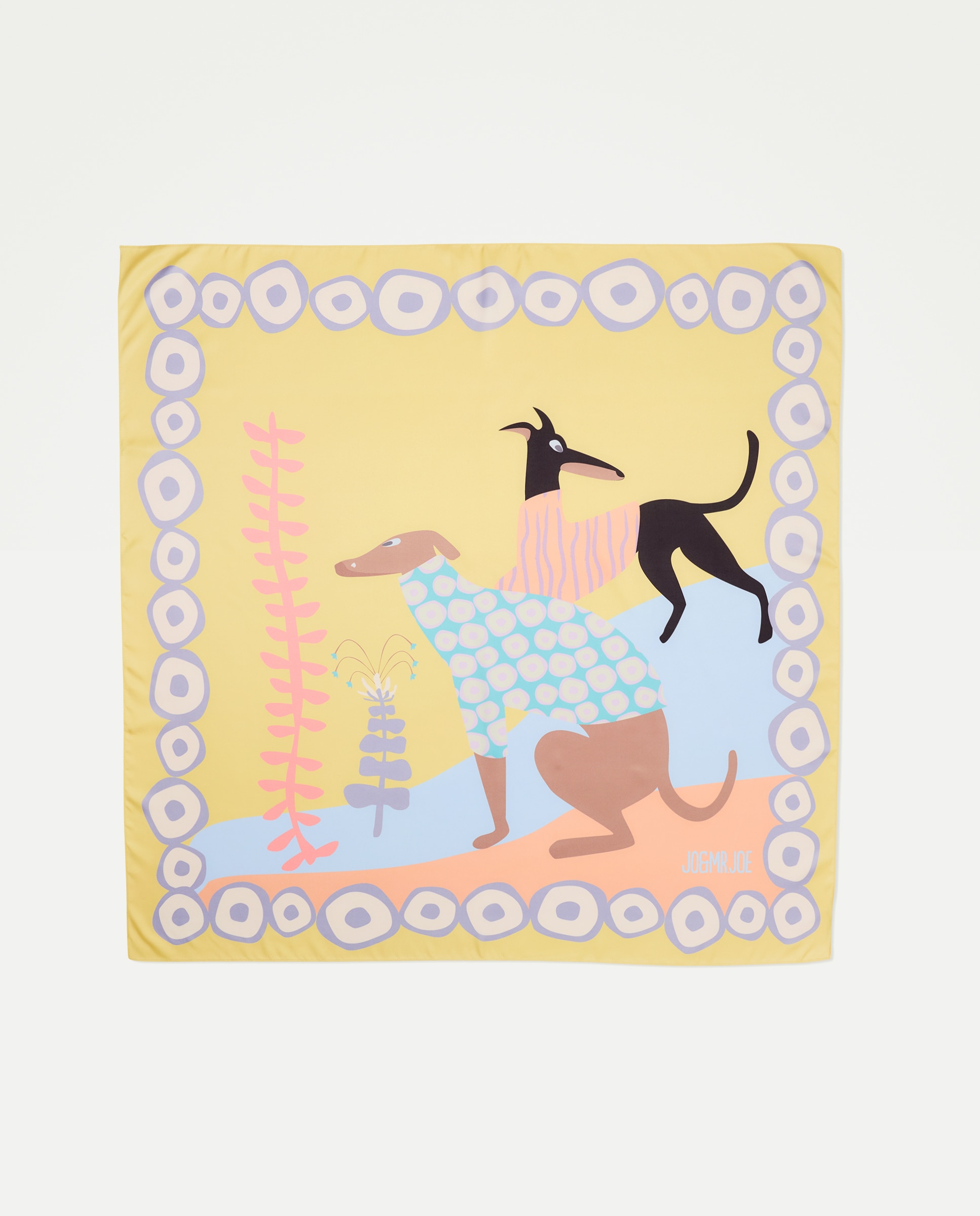 Imagen 0 de Pañuelo  estampado galgos satinado 586 Lima