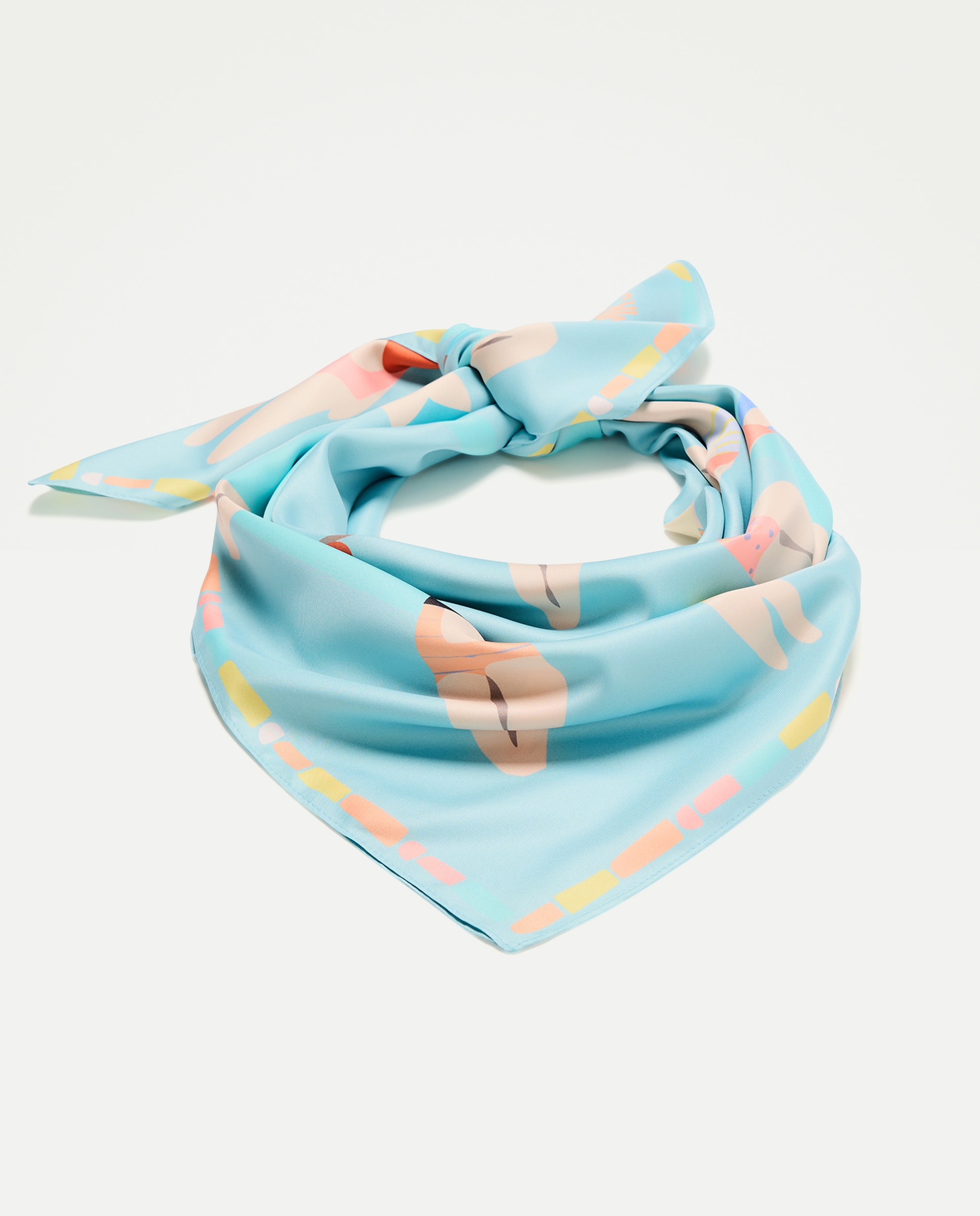 Imagem 0 de Lenço Acetinado com Estampado de Nadadoras