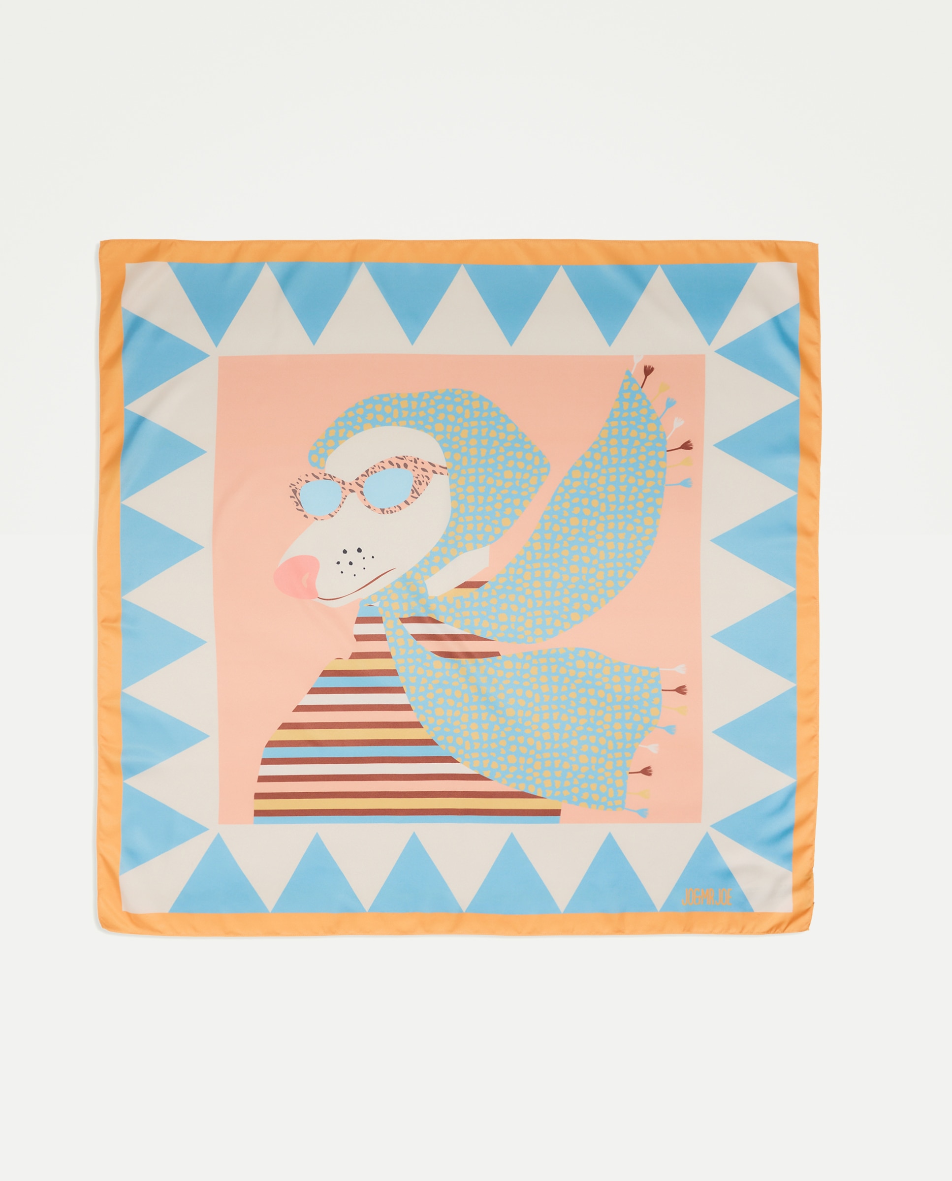 Lenço com Estampado 400 Azul-2