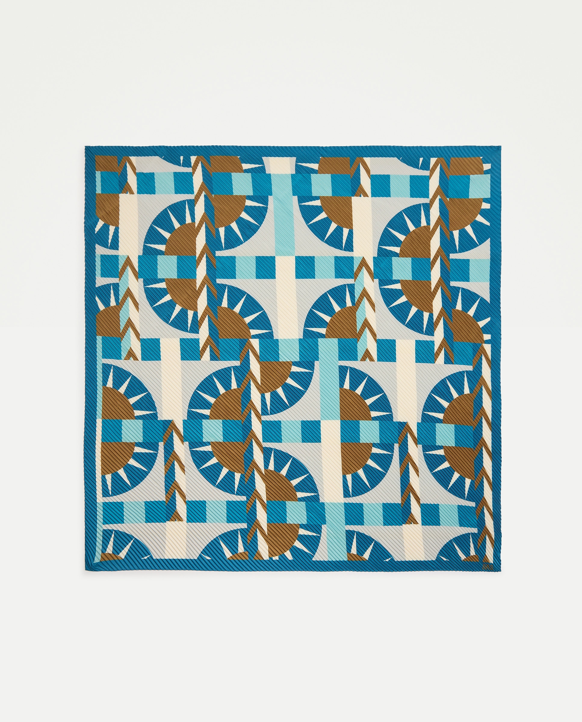 Lenço para o Pescoço com Estampado 400 Azul-2