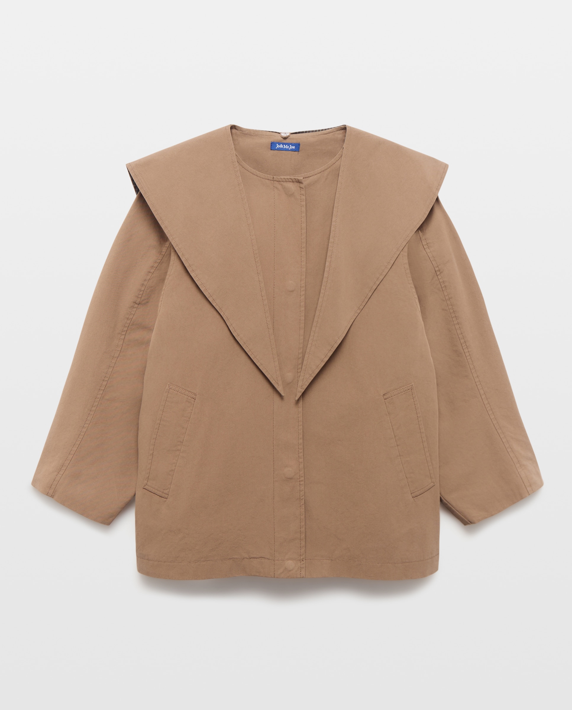 Gabardina detalles contraste - Jo & Mr. Joe - 520 Kaki 520 Kaki-4