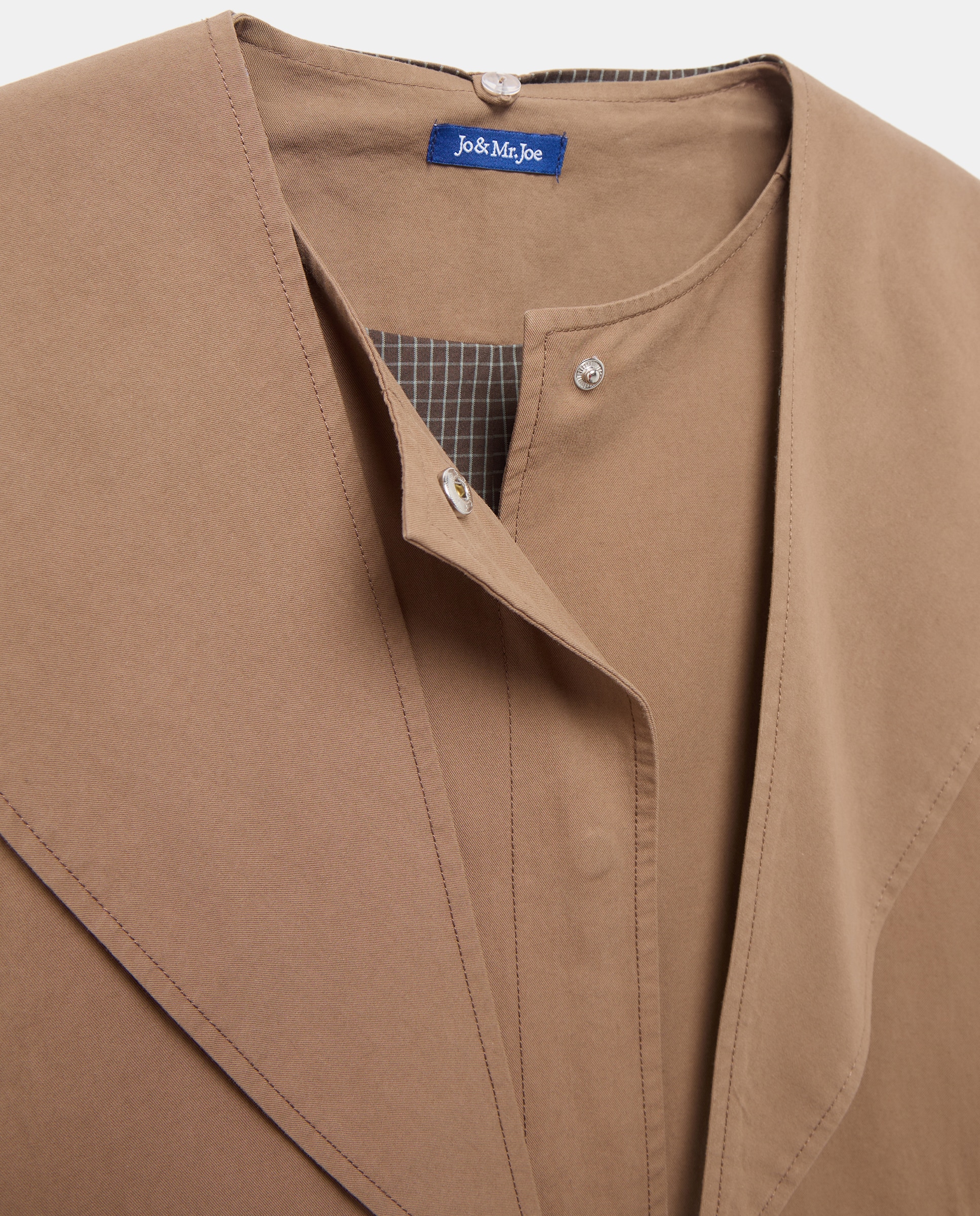 Gabardina detalles contraste - Jo & Mr. Joe - 520 Kaki 520 Kaki-5