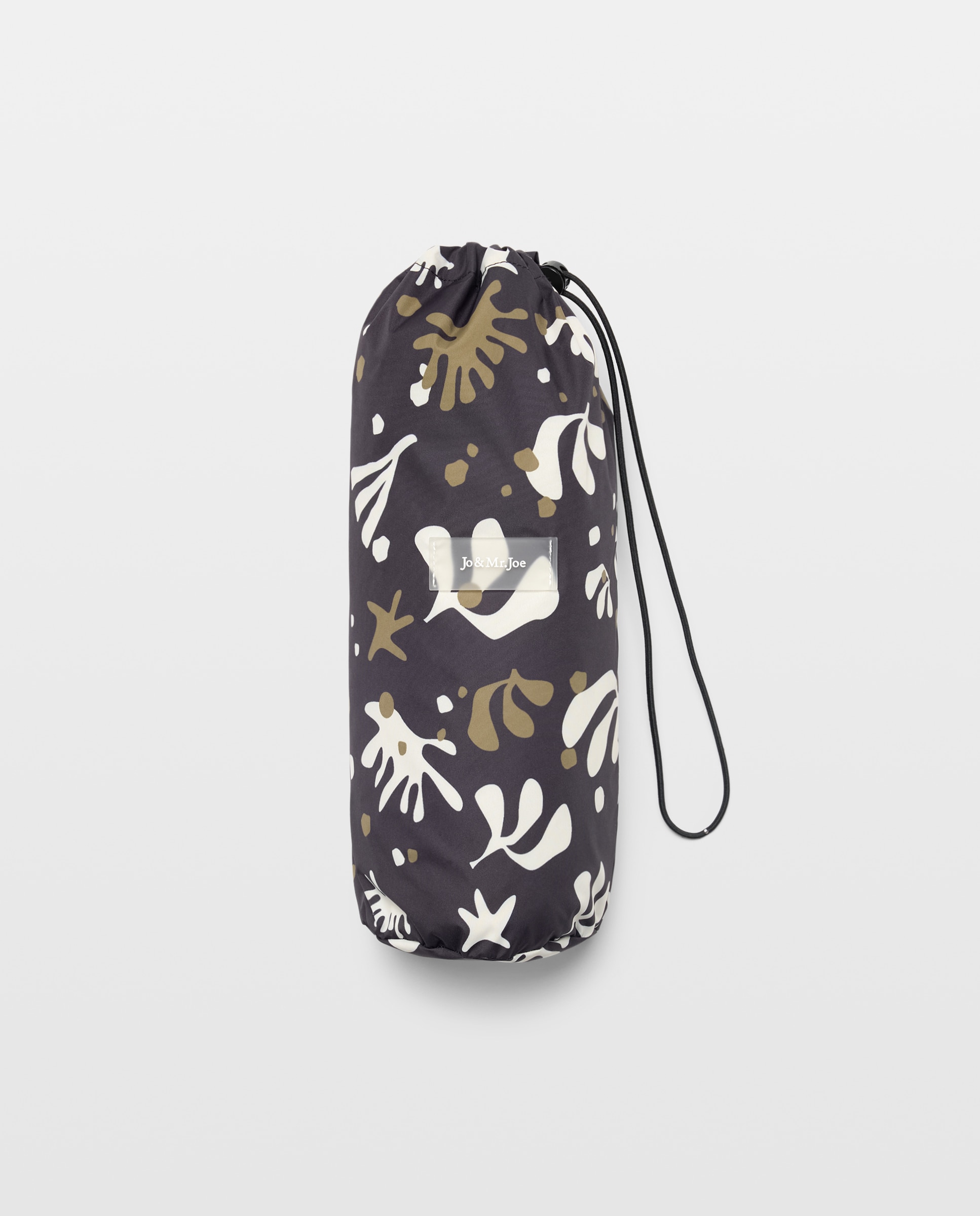 Impermeável Estampado com Fecho de Correr Preto-4