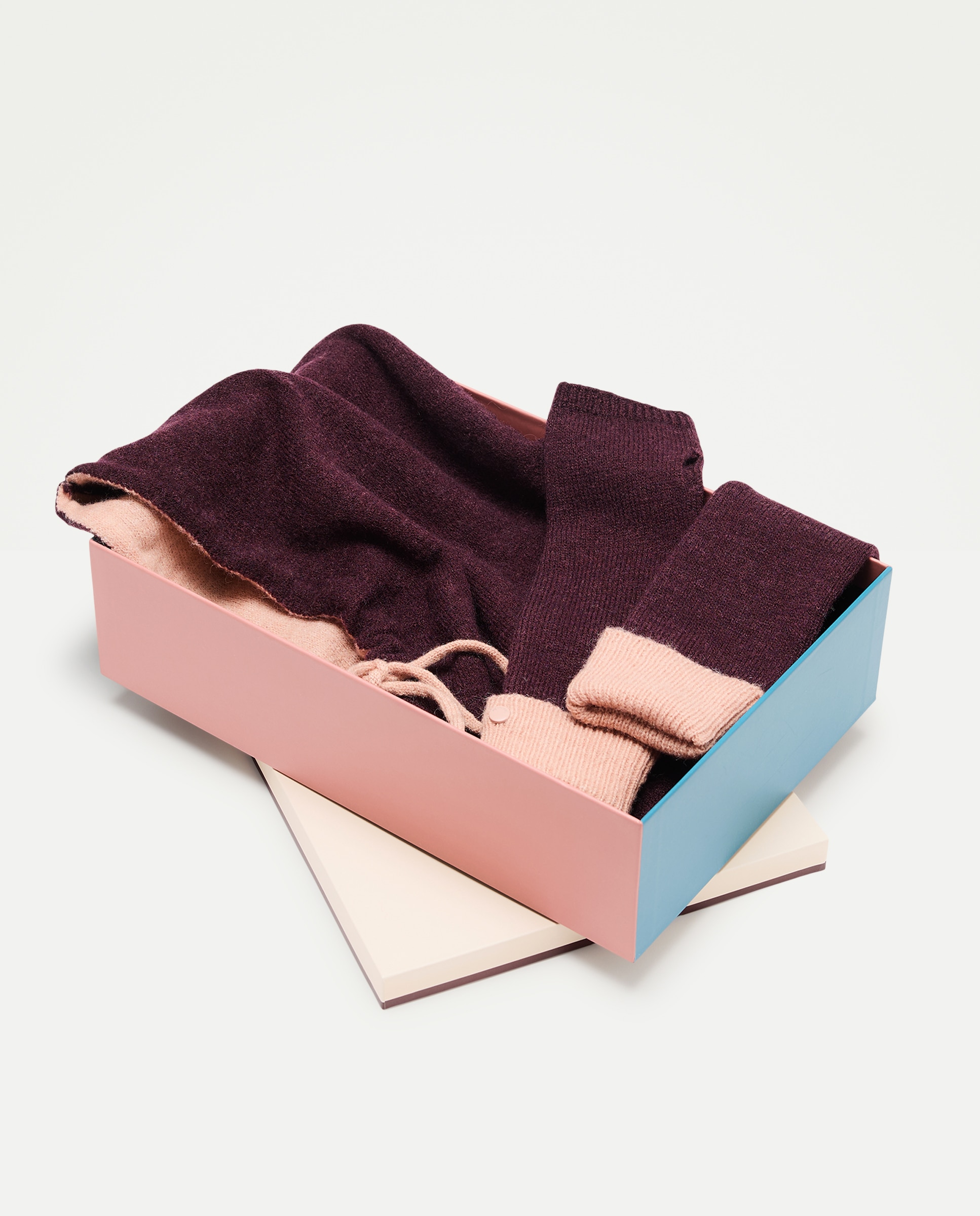 Conjunto de Balaclava e Luvas Bordeaux-4