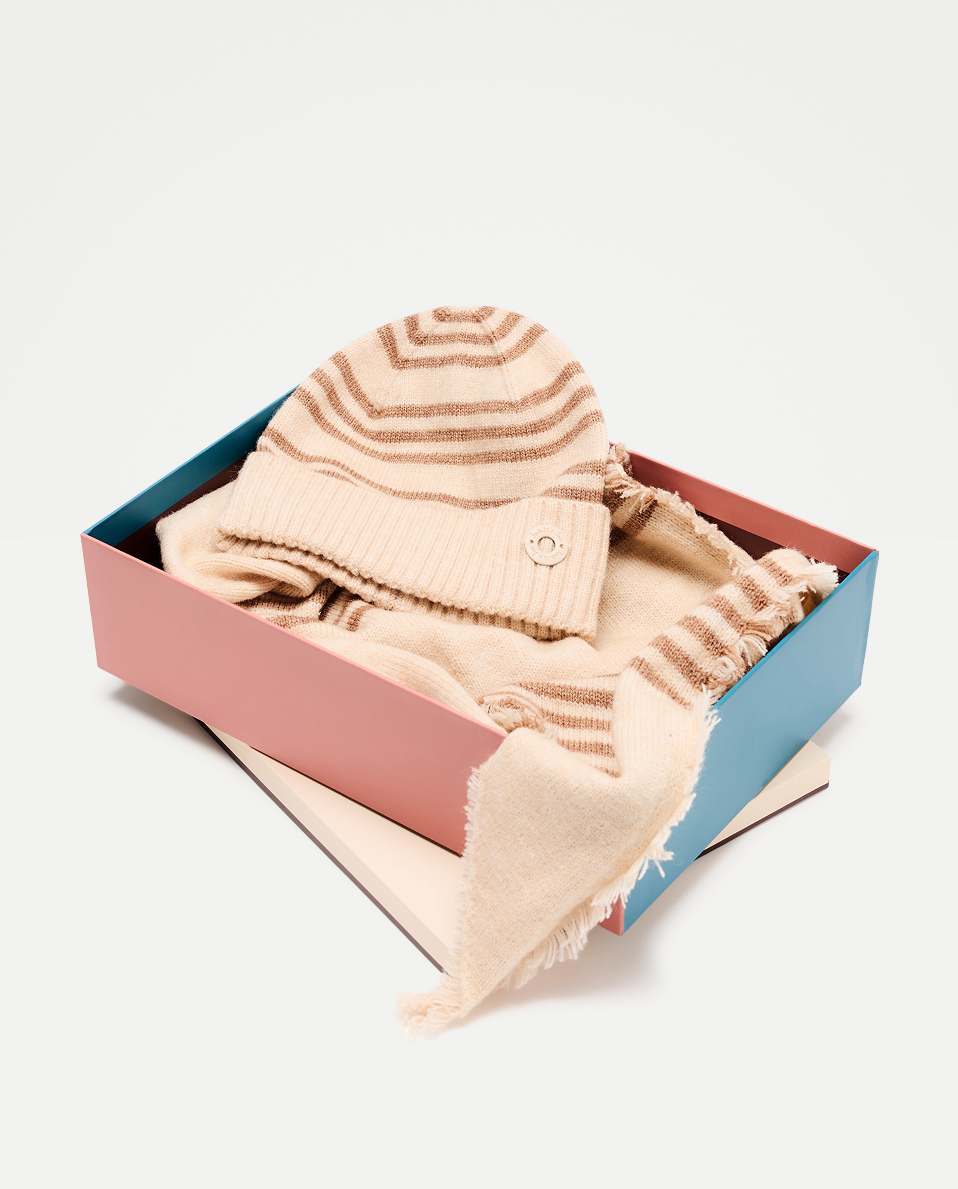 Conjunto de Gorro e Manta 120 Cru-4