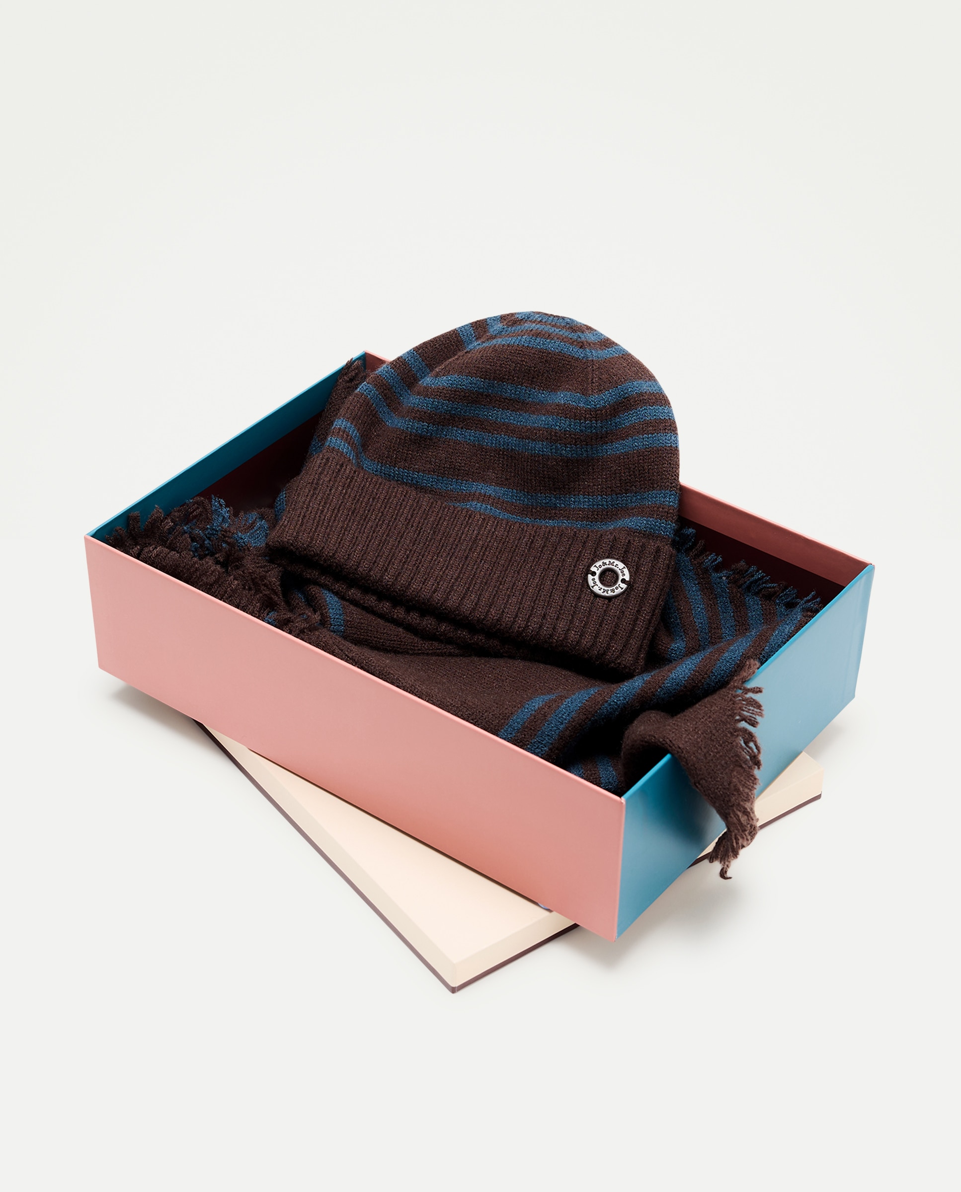 Conjunto de Gorro e Manta Castanho-4