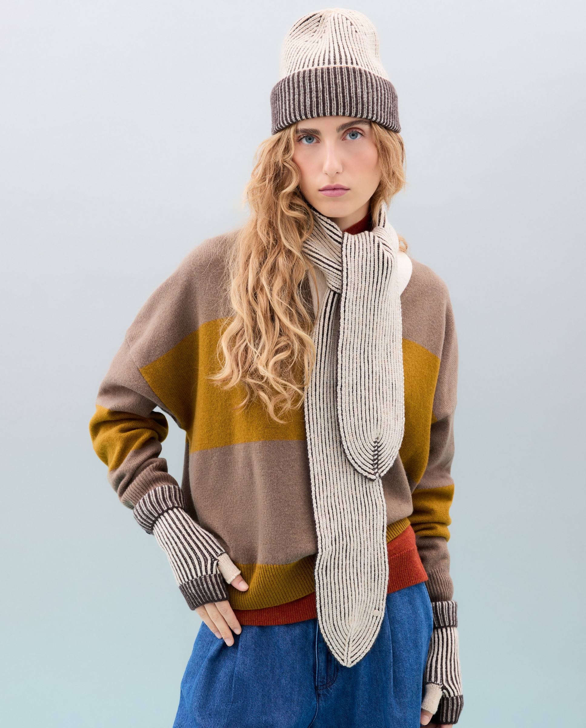 Conjunto de Gorro, Cachecol e Luvas 120 Cru-6