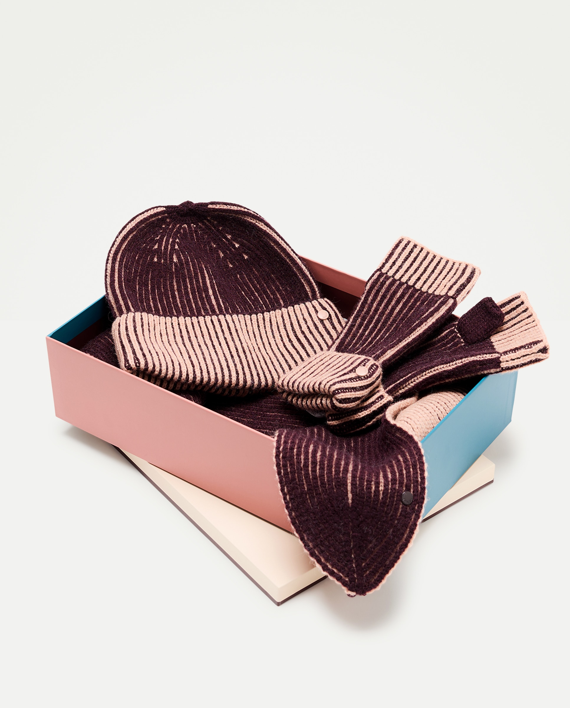 Conjunto de Gorro, Cachecol e Luvas Bordeaux-5