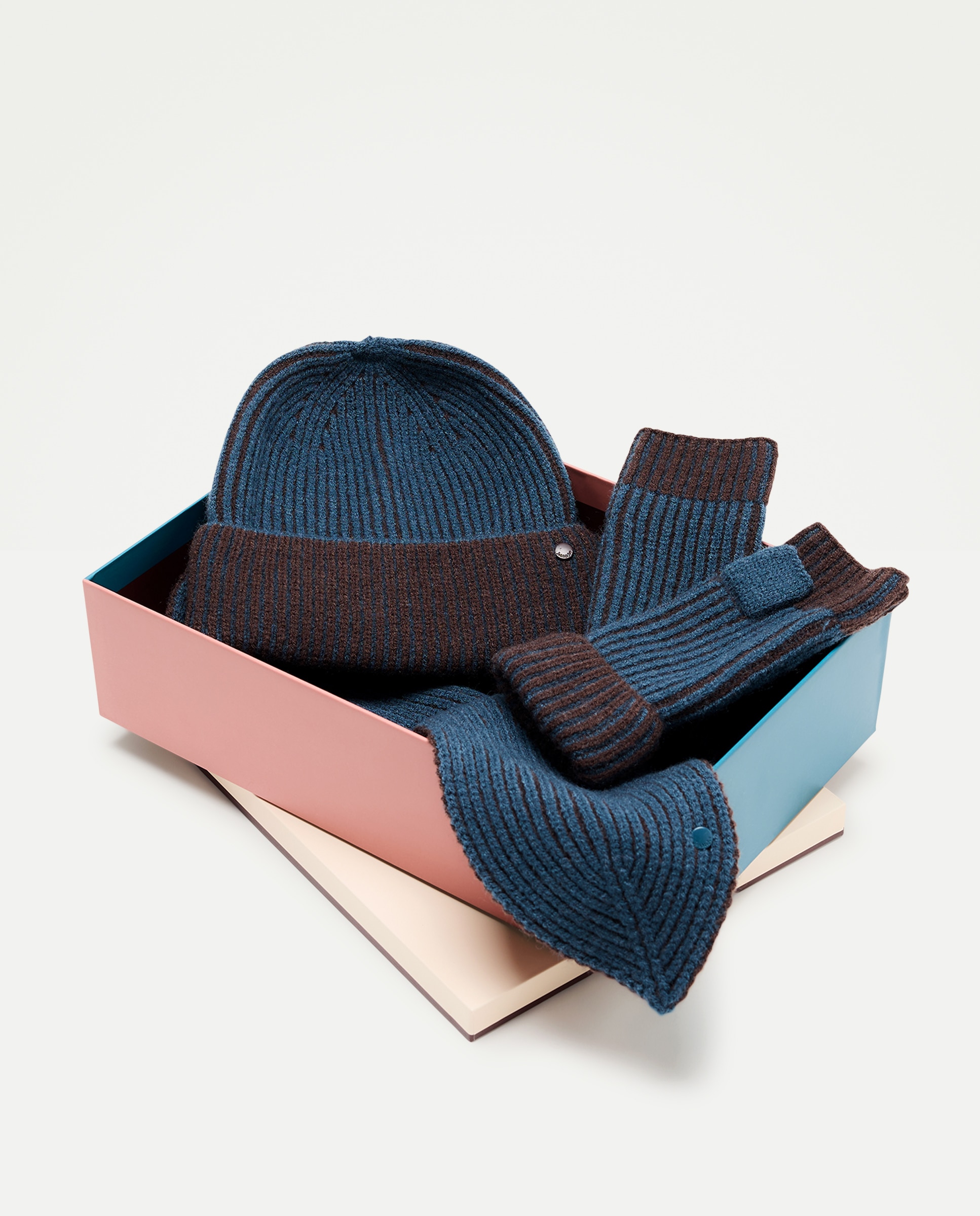 Conjunto de Gorro, Cachecol e Luvas 400 Azul-5