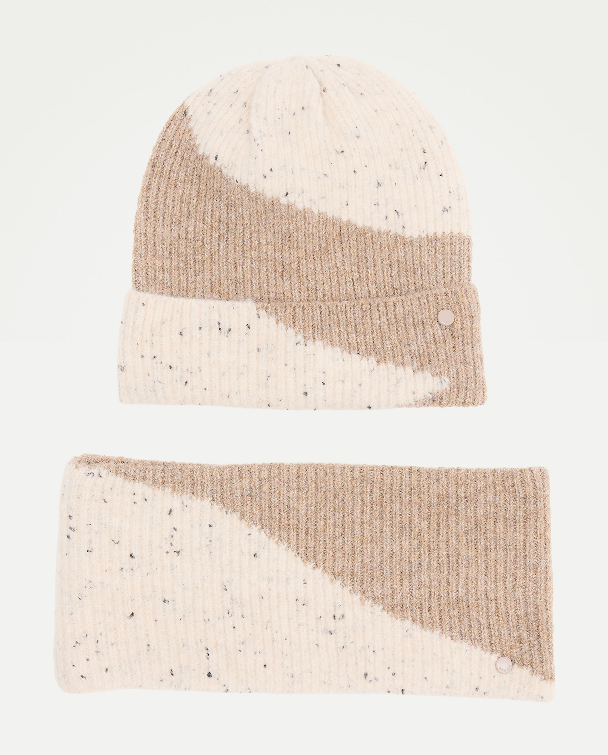 Imagem 0 de Conjunto de Gorro e Gola Bicolor