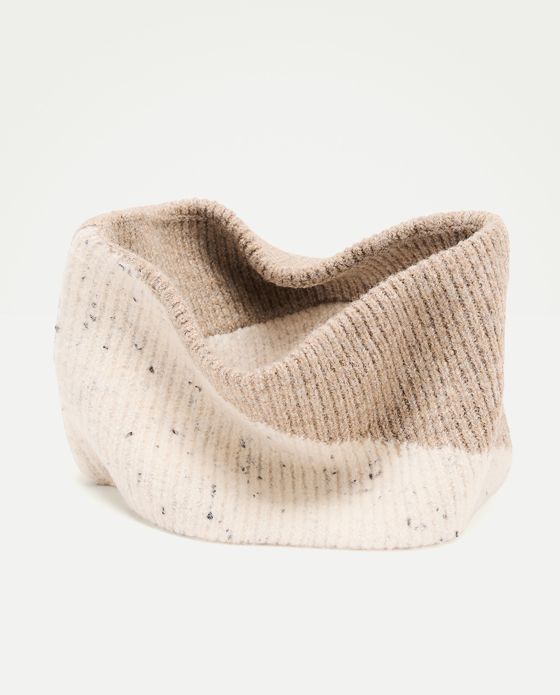 Conjunto de Gorro e Gola Bicolor 120 Cru-3