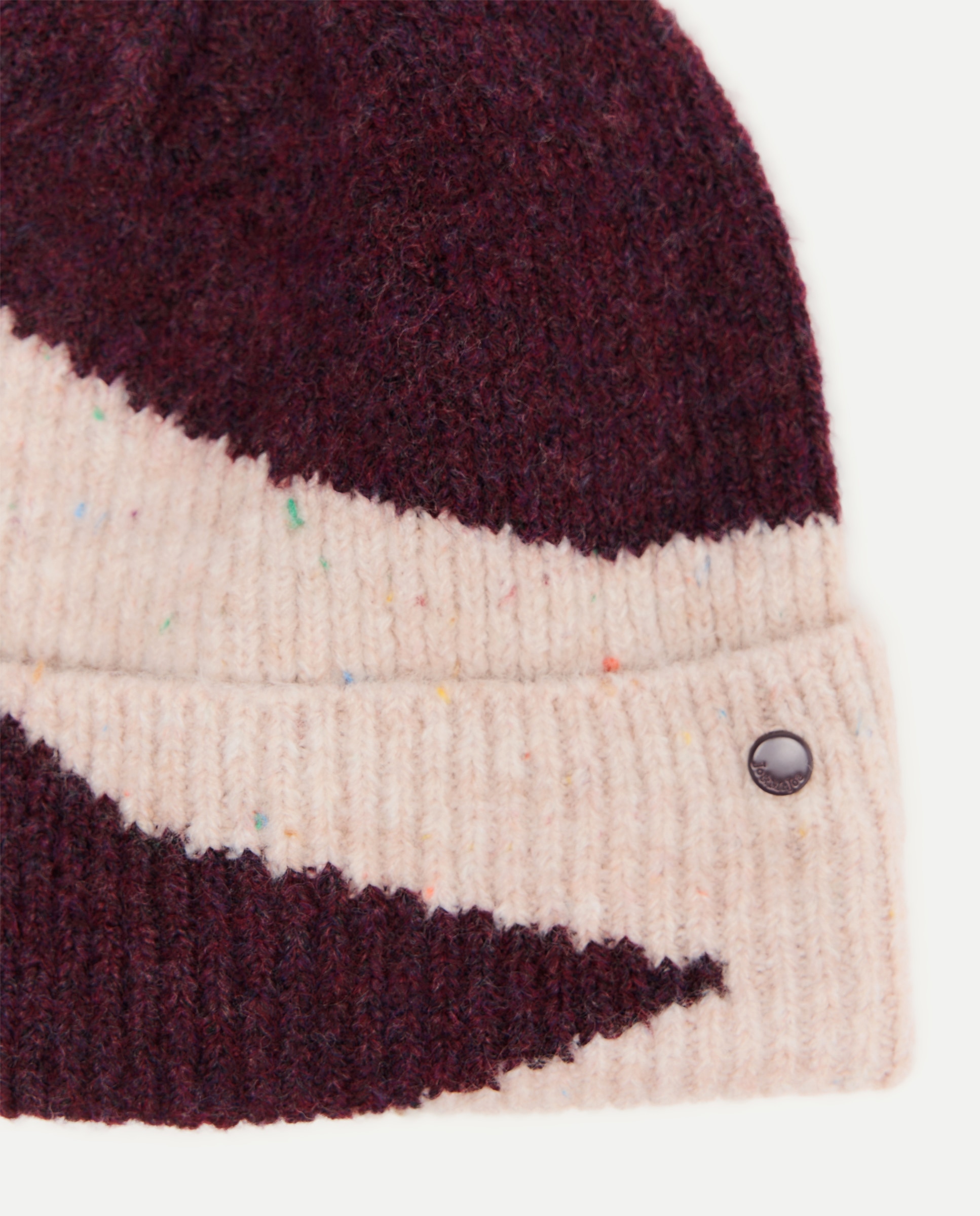Conjunto de Gorro e Gola Bicolor Bordeaux-2