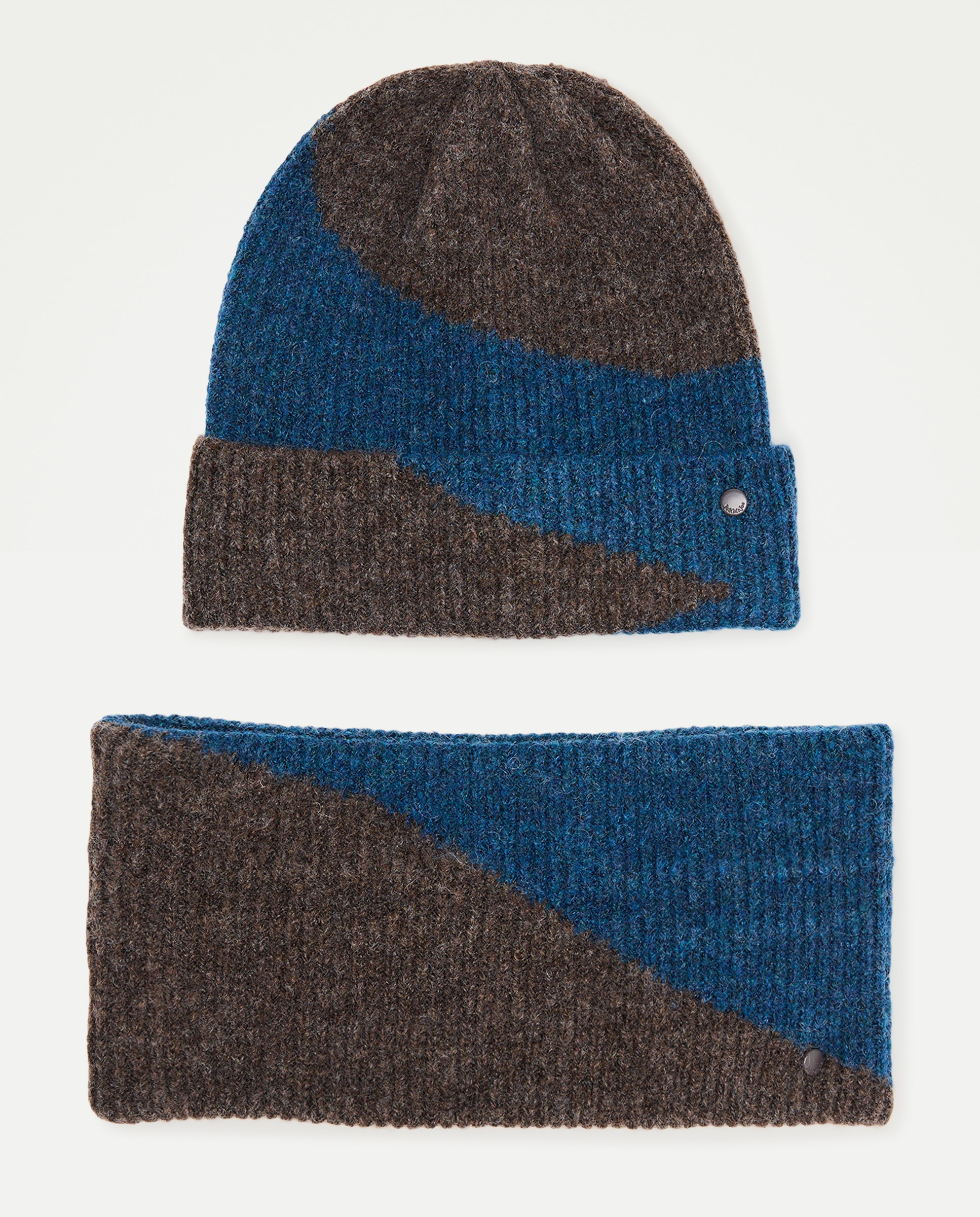 Imagem 0 de Conjunto de Gorro e Gola Bicolor